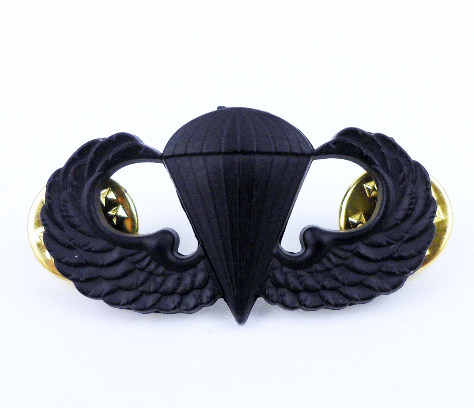 BLACK US Army Air Force Parachutist Jump Wings Badge Pin