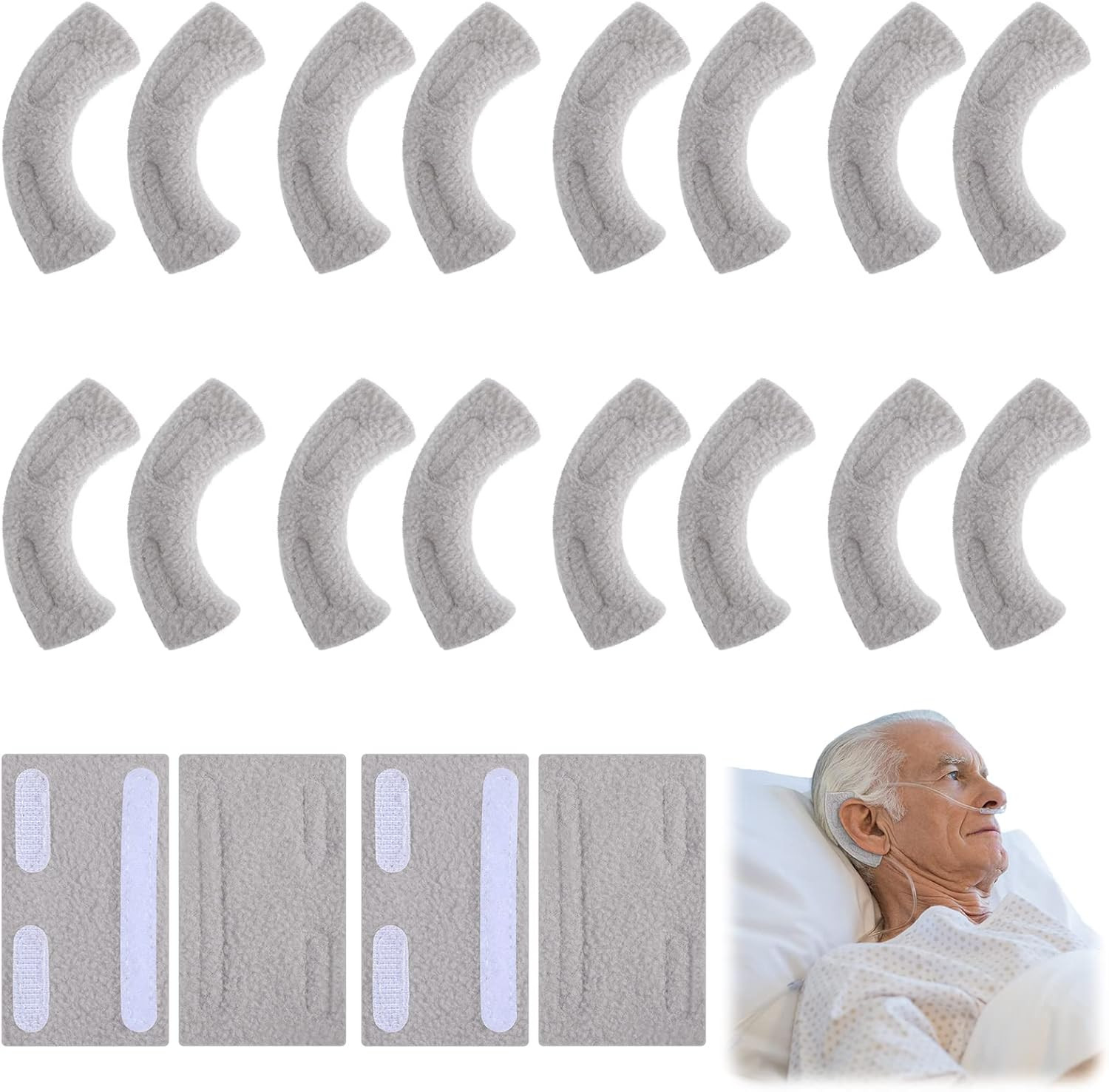 20 Pieces Nasal Cannula Ear Cushions Soft Oxygen Ear Pads Oxygen Tubing Cushion
