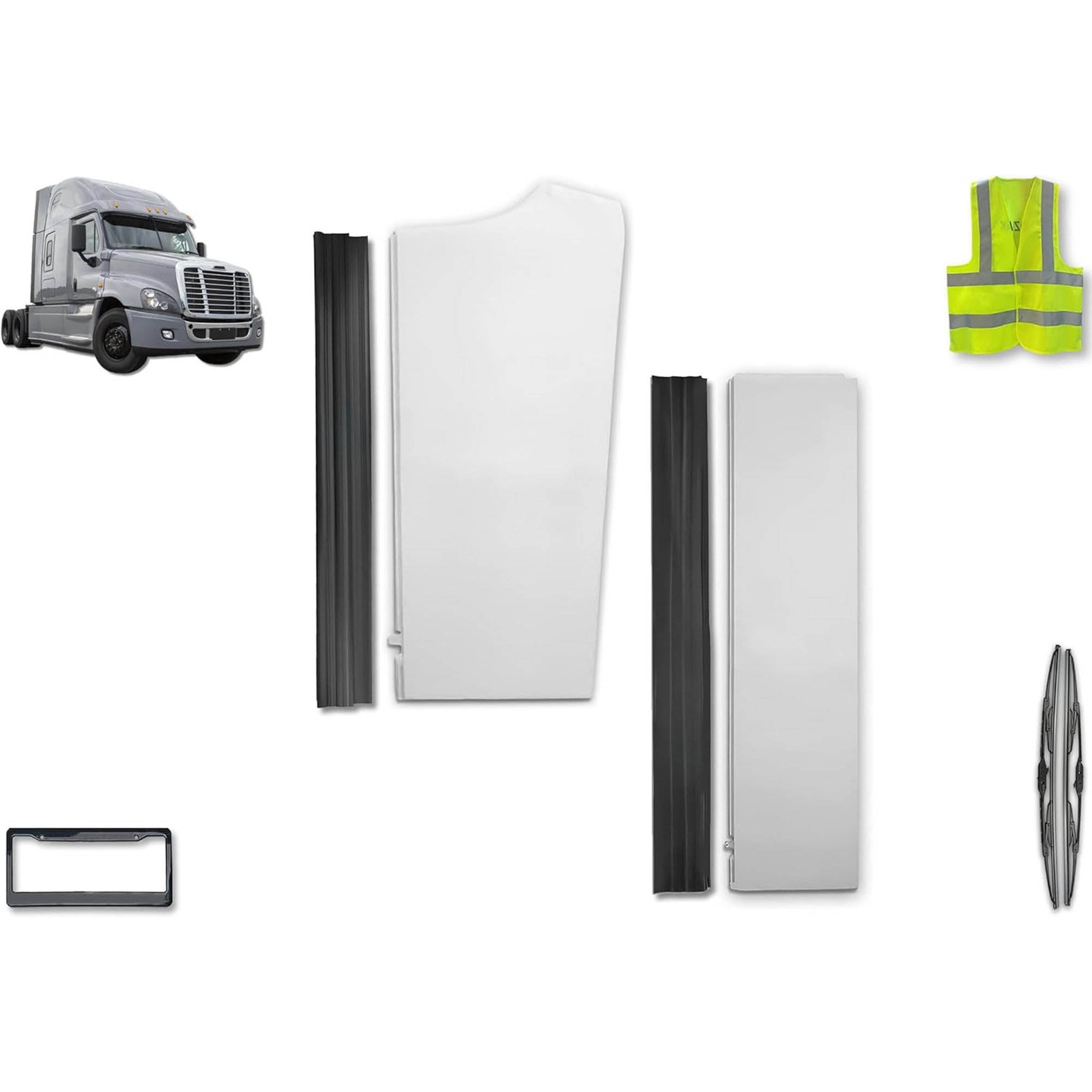 Cabin Upper & Lower Sleeper Fairing Right Compatible with Freightliner Cascadia