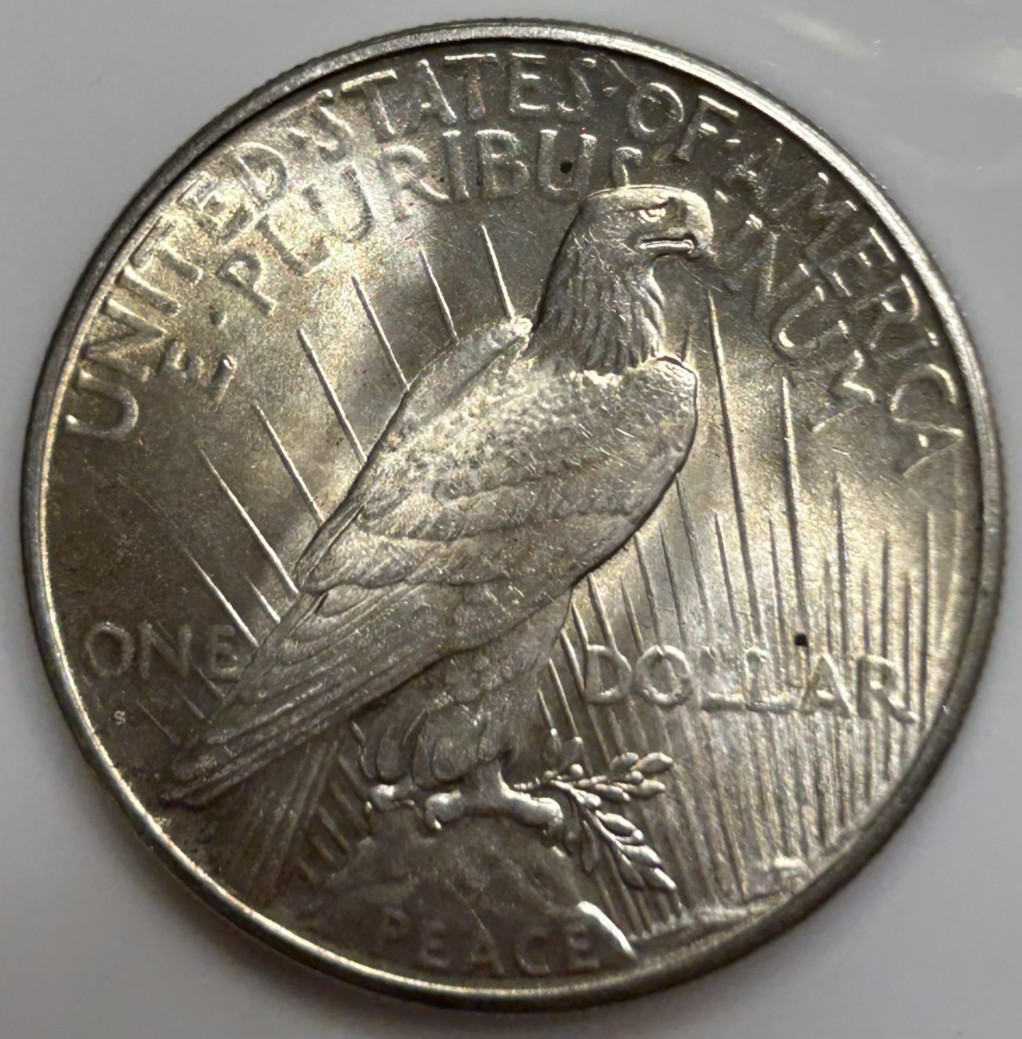 1926-S Silver Peace Dollar Choice BU (Cleaned Details?) Luster Semi-Key Date