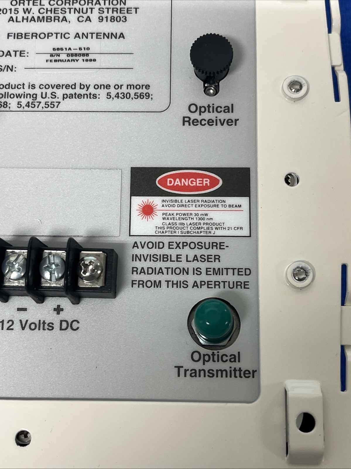 ORTEL ~ 5851A-E01 ~ FIBEROPTIC ANTENNA