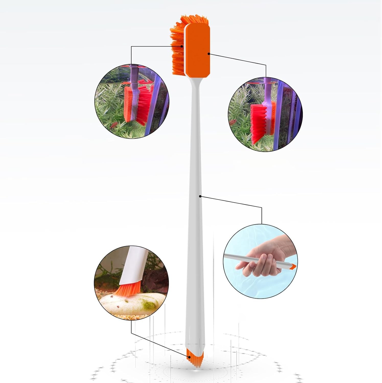 Small Fish Tank Cleaner - Algae Scraper for Glass Aquariums - 11.8 Inch