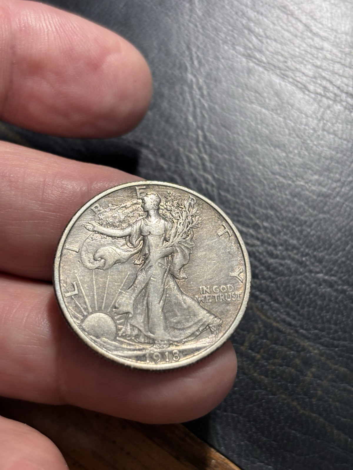1918-D Walking Liberty Half Dollar - 50c XF40 - Tough Coin!