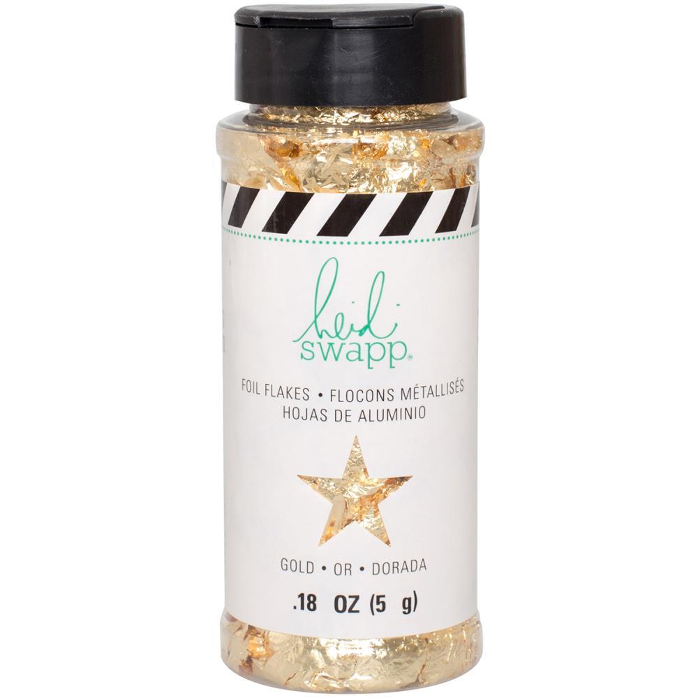 American Crafts Magnolia Lane Embellishment Bottle Of Gold Foil Flakes