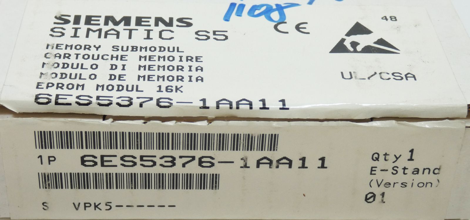 Siemens Simatic S5 6ES5 376-1AA11 E:01 Memory Module -Unused/Original Packaging-