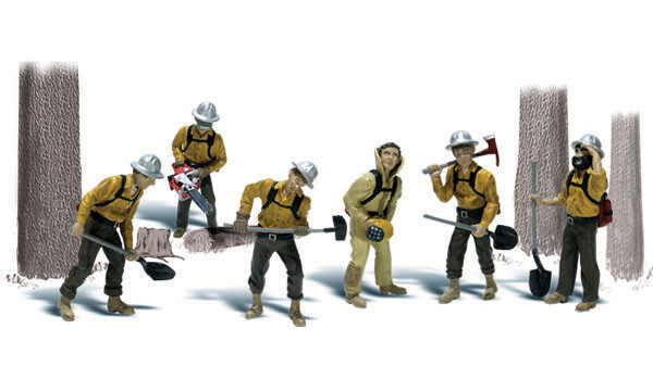 Woodland Scenics ~ HO Scale People ~ Smoke Jumpers ~ A1919
