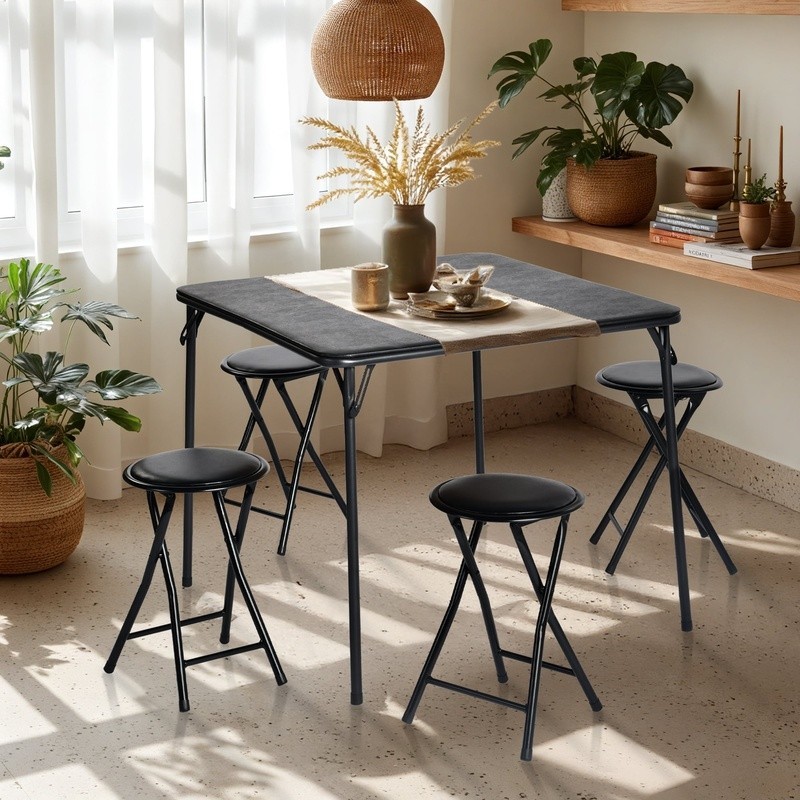 Folding Stool Portable Backless Chair Space Saving Lightweight Home Office New