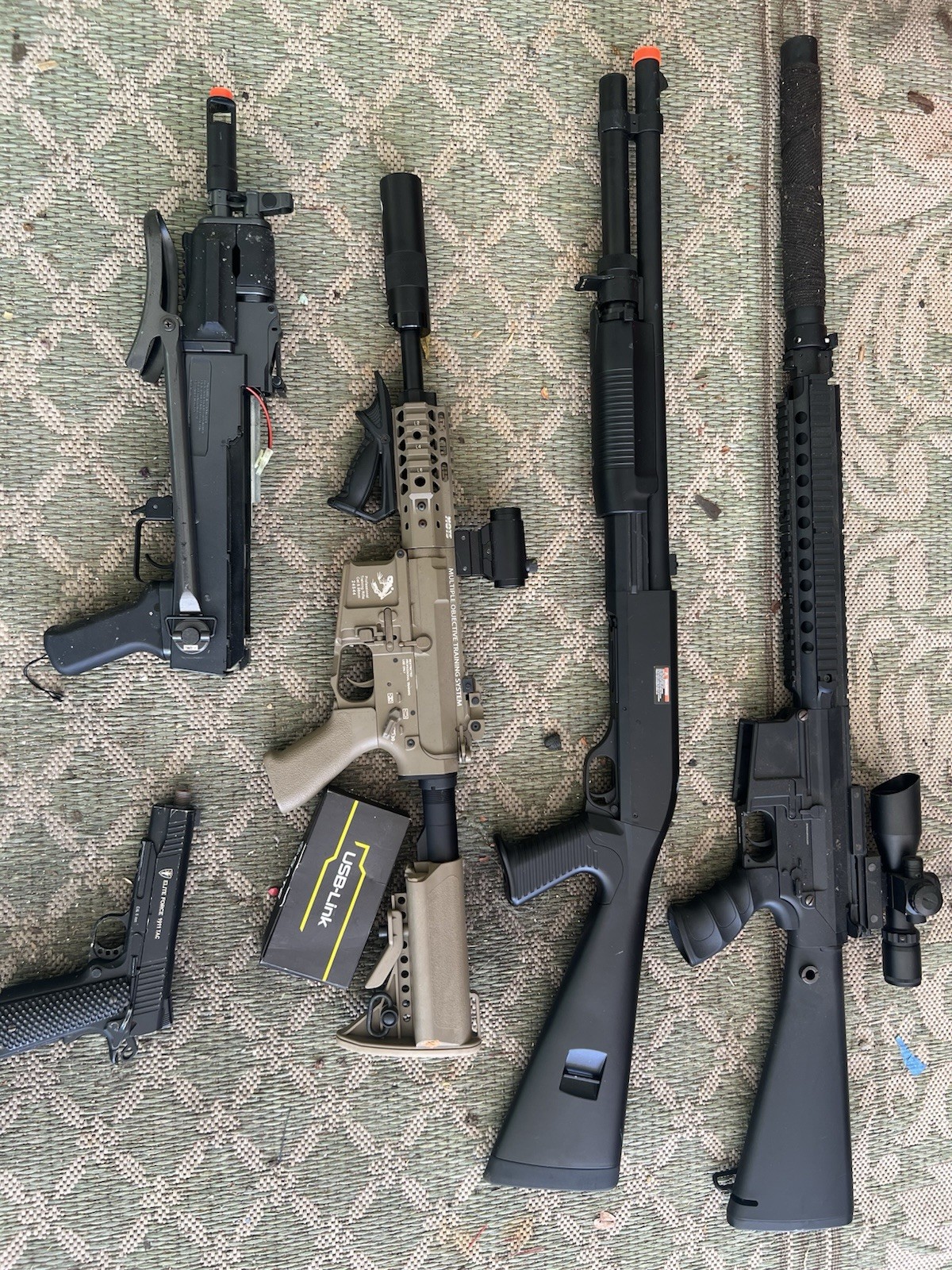 Airsoft Guns and Gear Set with mags And Batteries