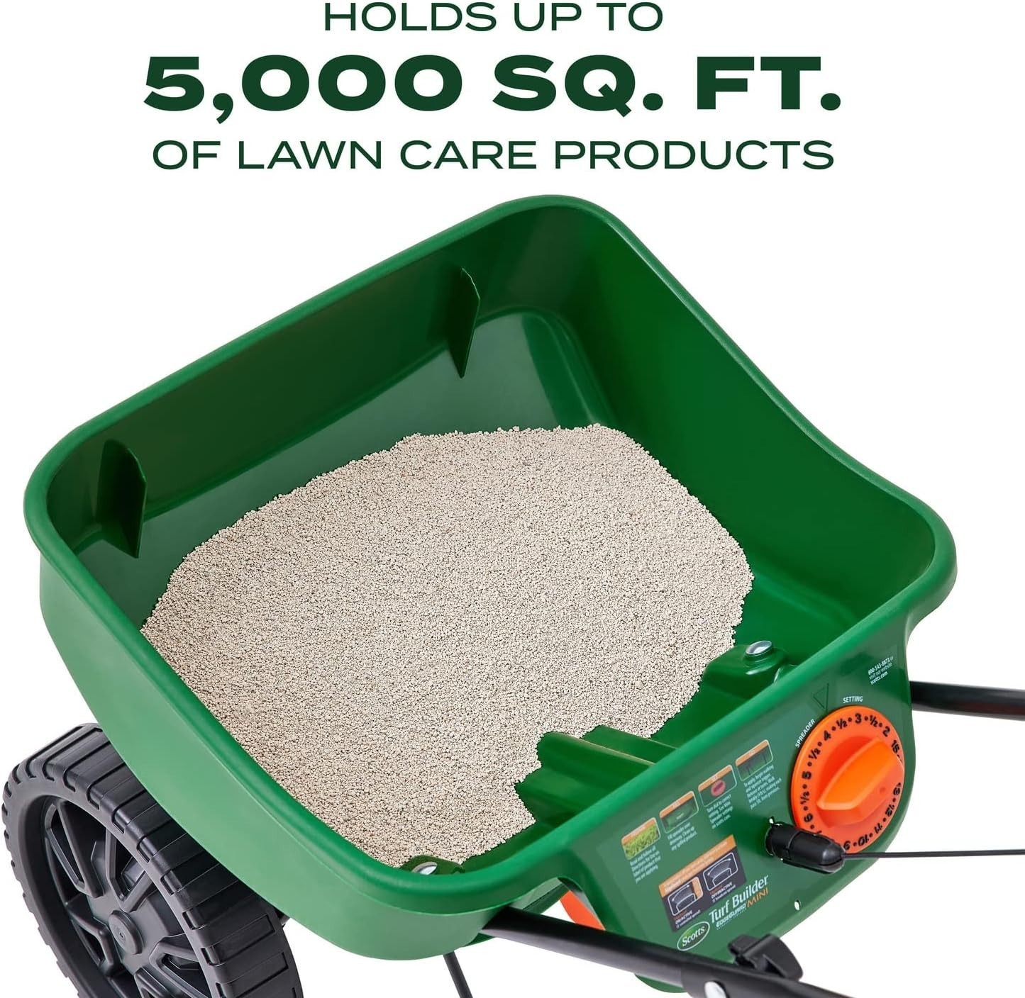 Turf Builder EdgeGuard Mini Broadcast Spreader Seed Weed & Feed Fertilizer Salt