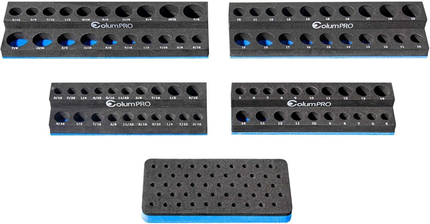 Foam Socket Organizer for Tool Box Drawer,Sockets Holder Both Whole Set