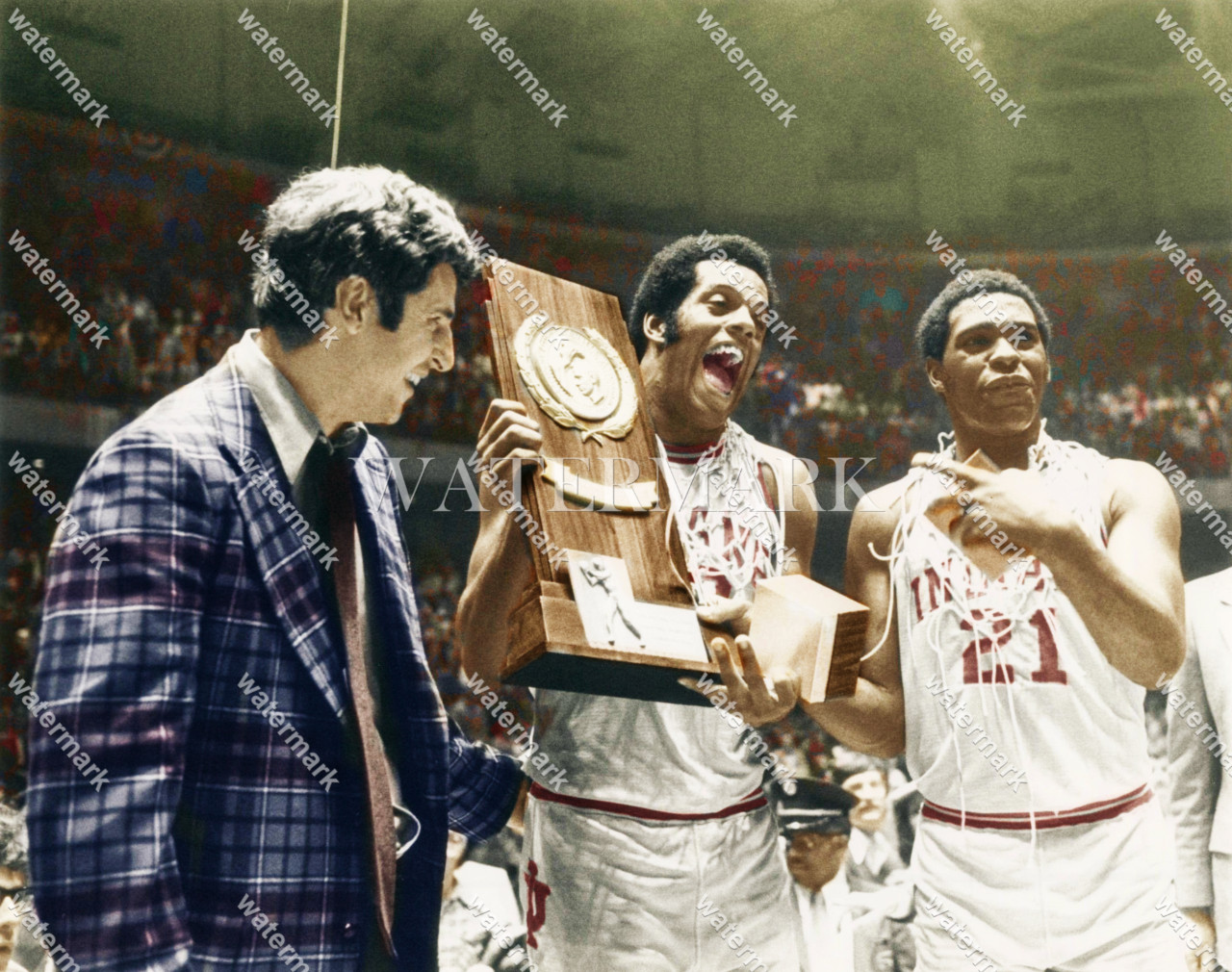 BN412 Bobby Knight Indiana Hoosiers Quinn Buckner 8x10 16x20 Colorized Photo