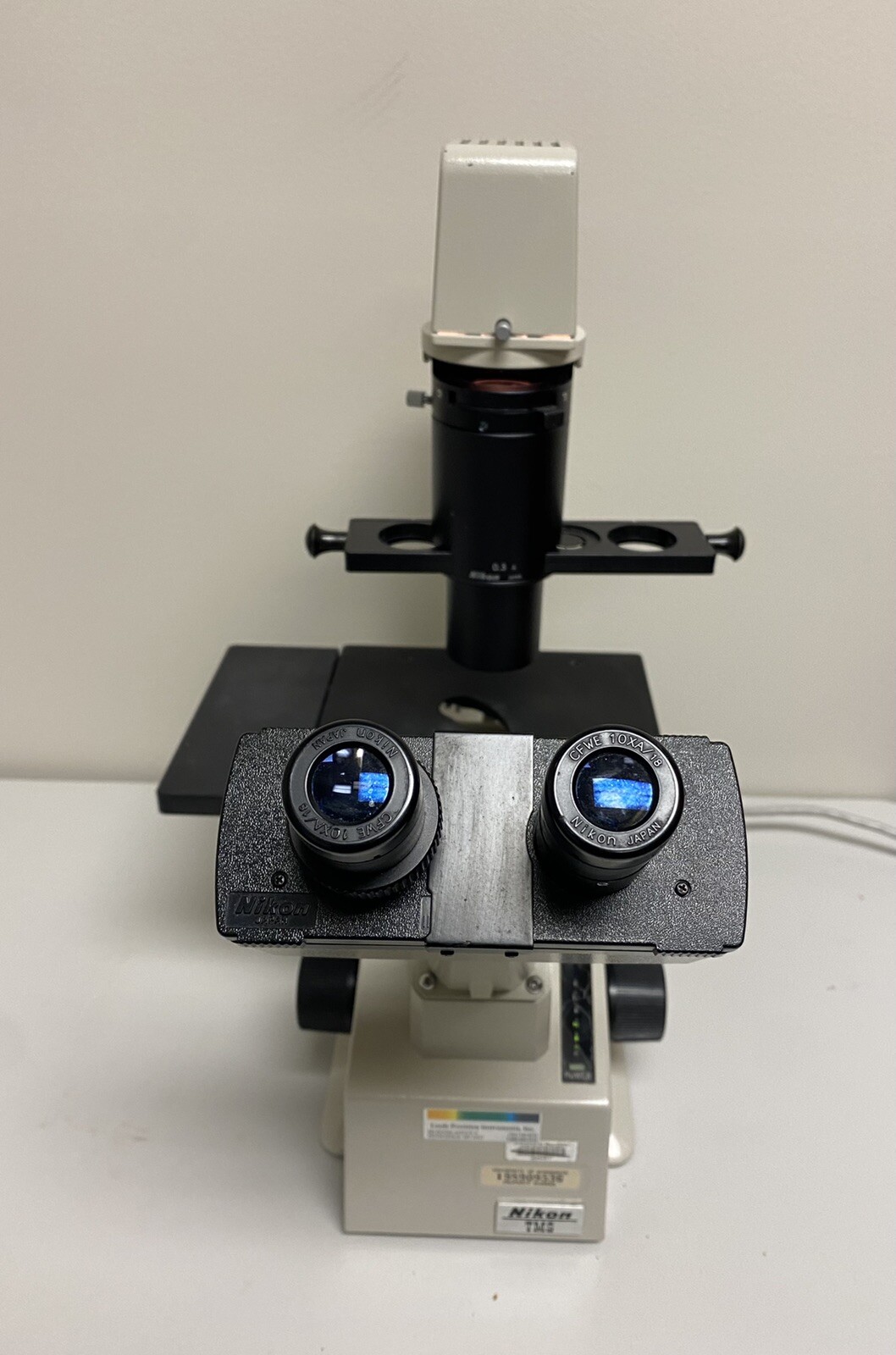 Complete Nikon TMS Inverted Contrast Microscope TMS