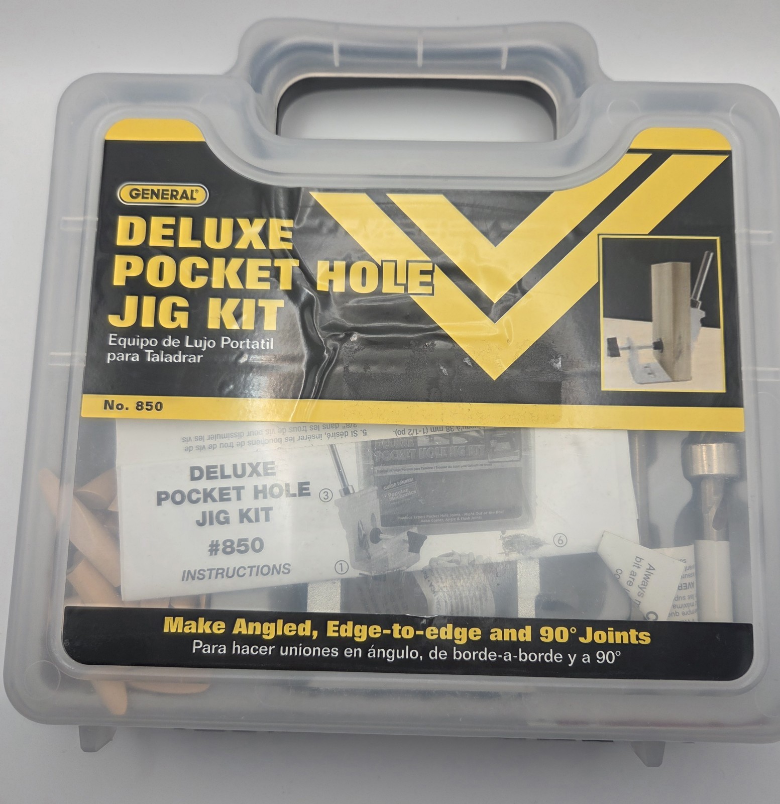 Pro Pocket Hole Jig Kit Tool System Woodworking Screw Drill 850 EZ Heavy Duty US