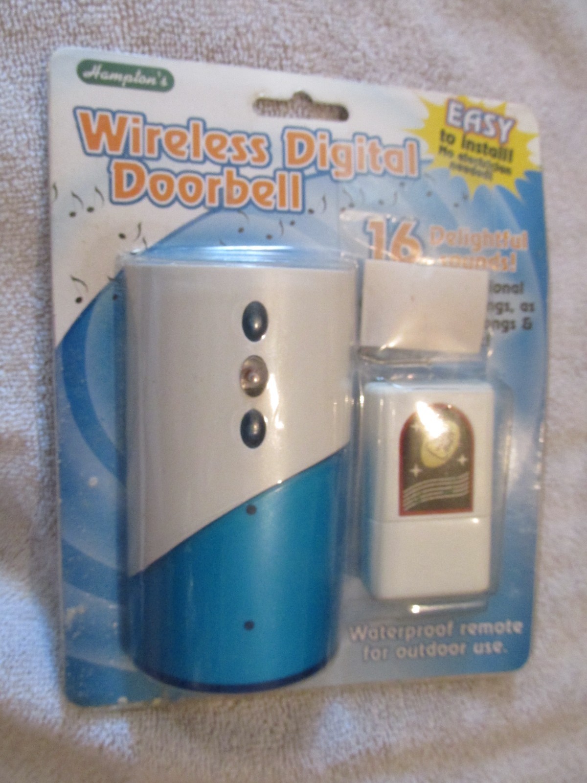 NEW Hampton's Wireless Digital Doorbell Kit - 16 Sounds, Waterproof Remote, Easy