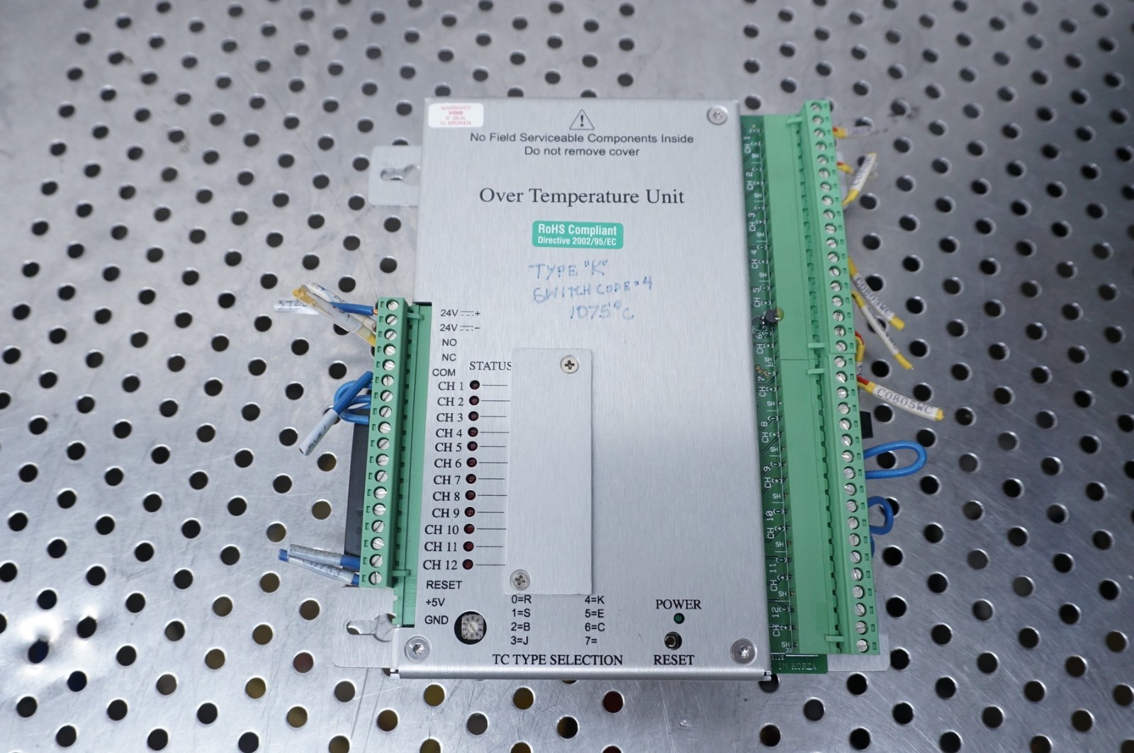 BTU INTERNATIONAL OVER TEMPERATURE UNIT BTU 5203380. OT-II 12 CHANNEL, 24VDC