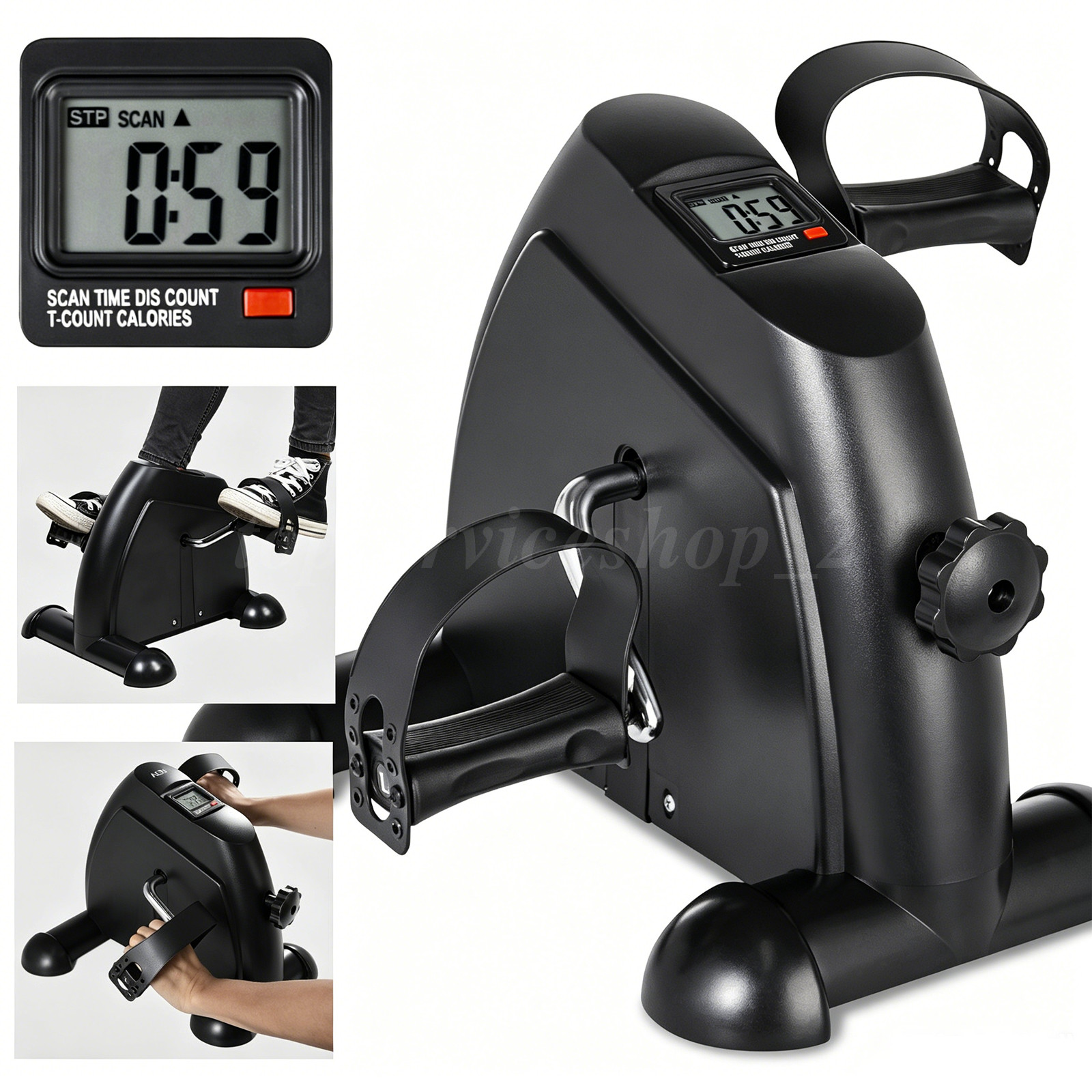 NEW Mini Exercise Bike Under Desk Pedal Exerciser Medical Arm  &  Leg Exercise