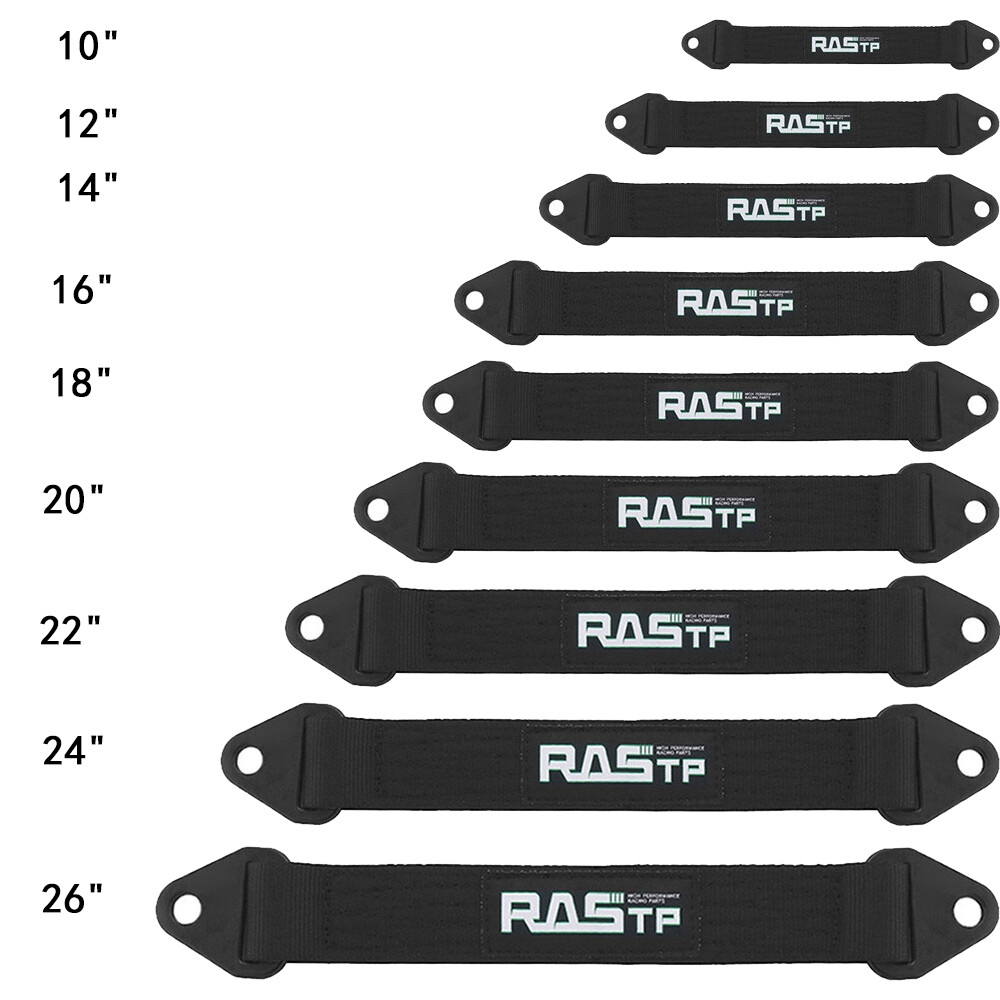 10,000 Lb Limit Strap Shock Suspension 10" 12" 14" 16" 18" 20" 22" 24" 26" Black