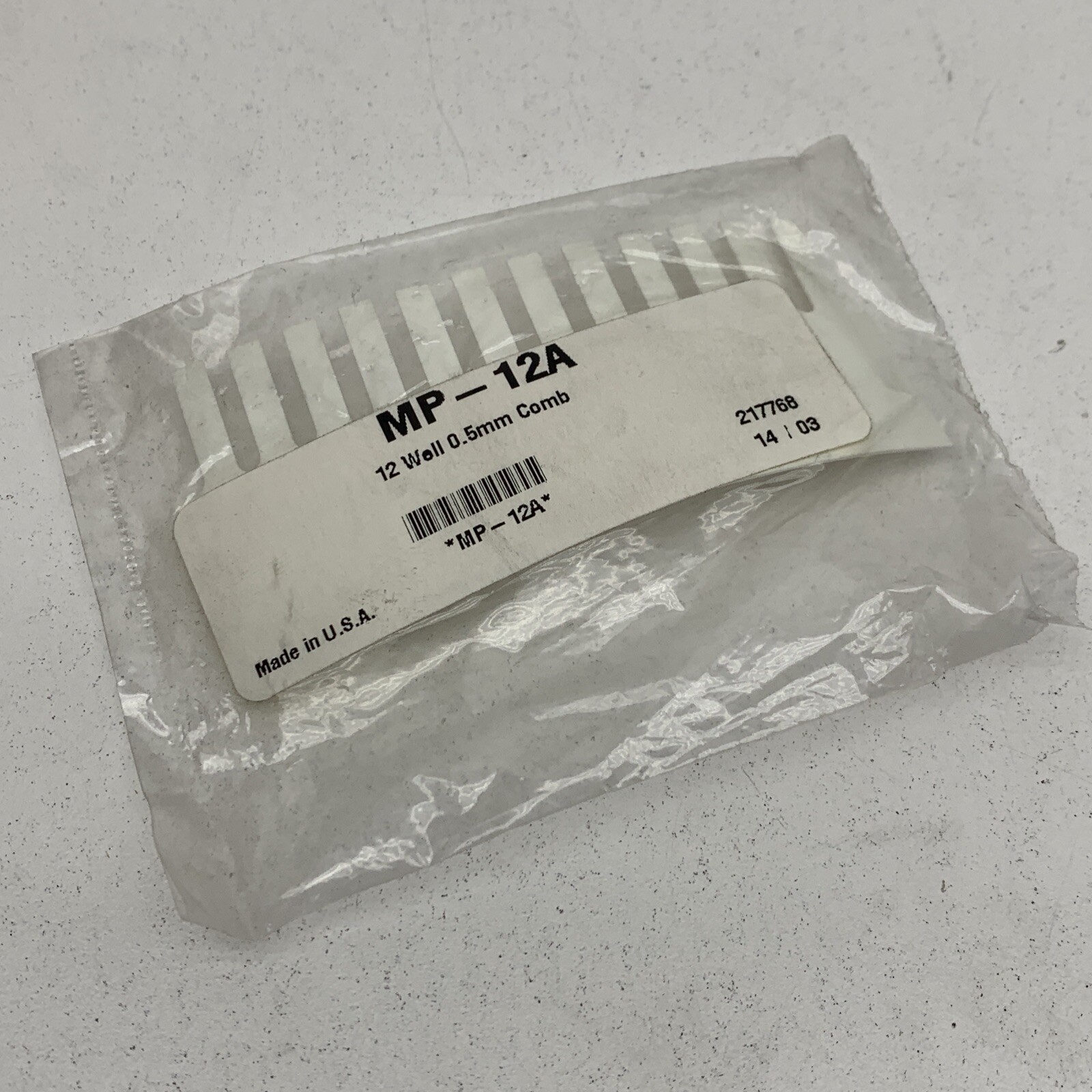 Thermo MP-12A 12-Tooth/Well Comb, 0.5mm Thick for P81, P82, P8DS, JGC-4, P7-CST