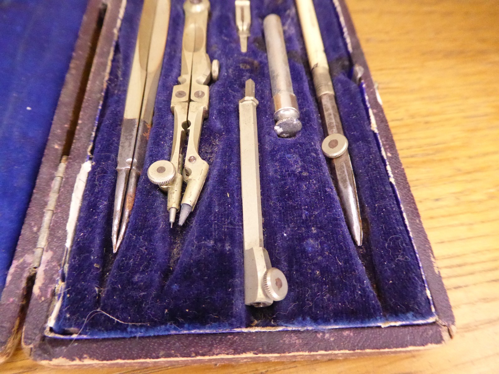 Antique Jackson Bros Drawing Set / Geometry Set .Cased Jackson Bros Compass set