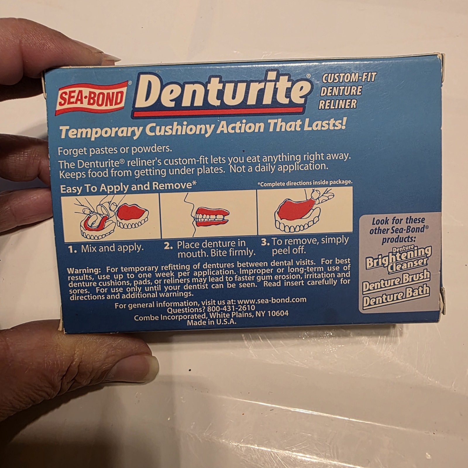 VTG Sea-Bond Denturite Custom Fit Denture Reliner New in Box Sealed Movie Prop
