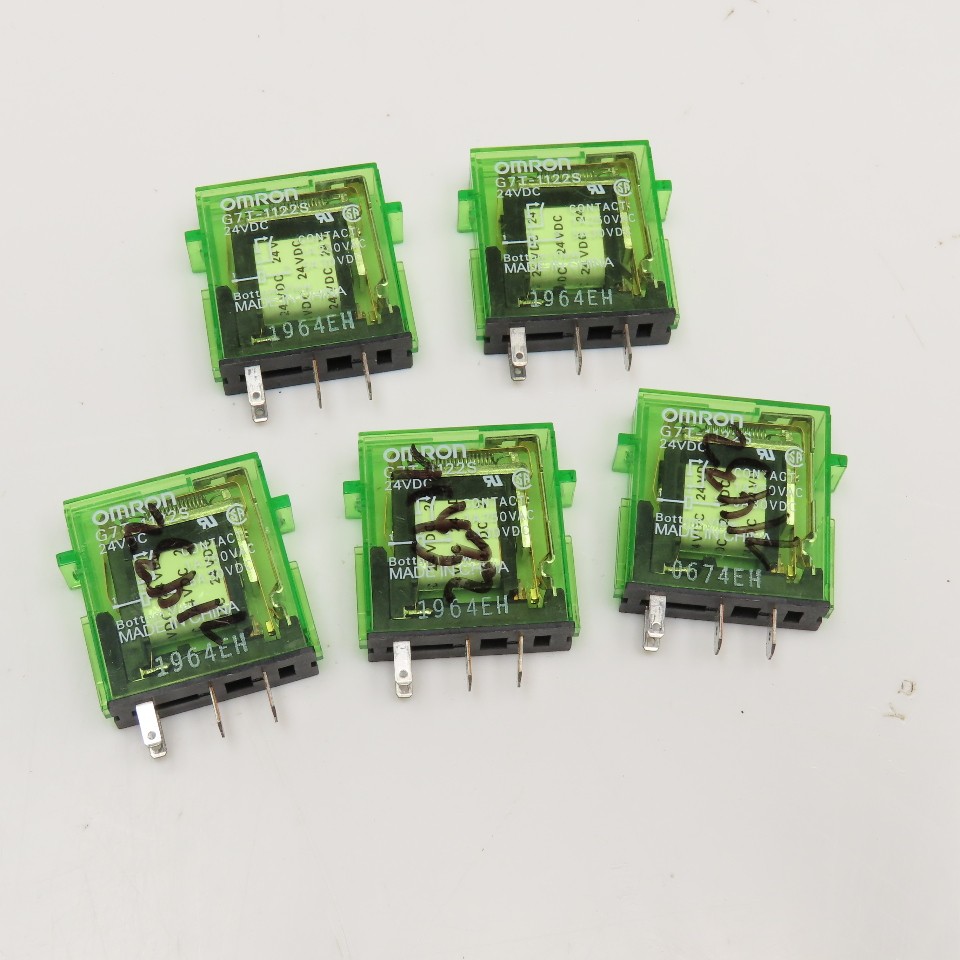 Omron G7T-1122S 24VDC Coil Plug In Relay Module Lot Of 5