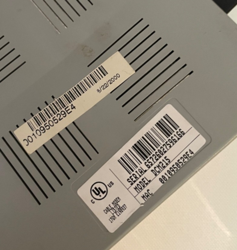 RCA Digital Broadband Cable Modem & Power Supply Bundle Model No. DCM215