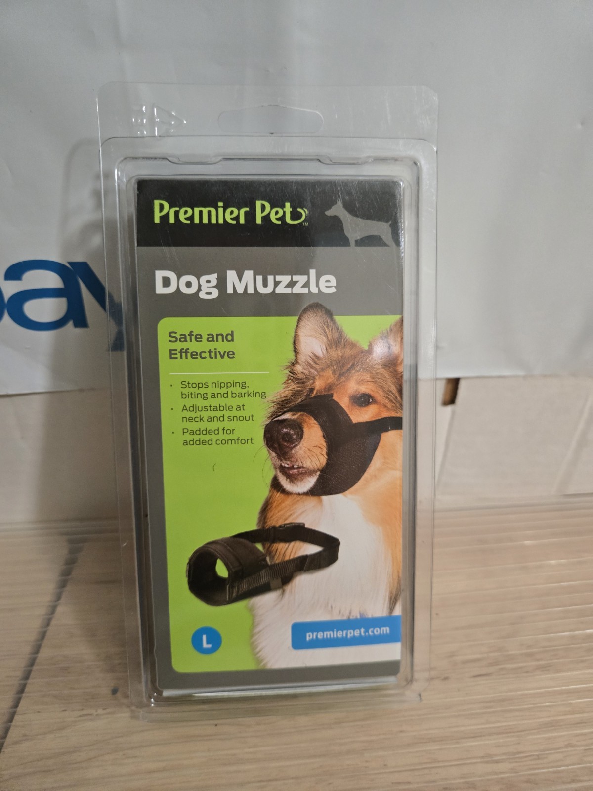 Premier Pet Dog Muzzle Size Large Dogs Padded Nylon for Safe Comfortable Fit