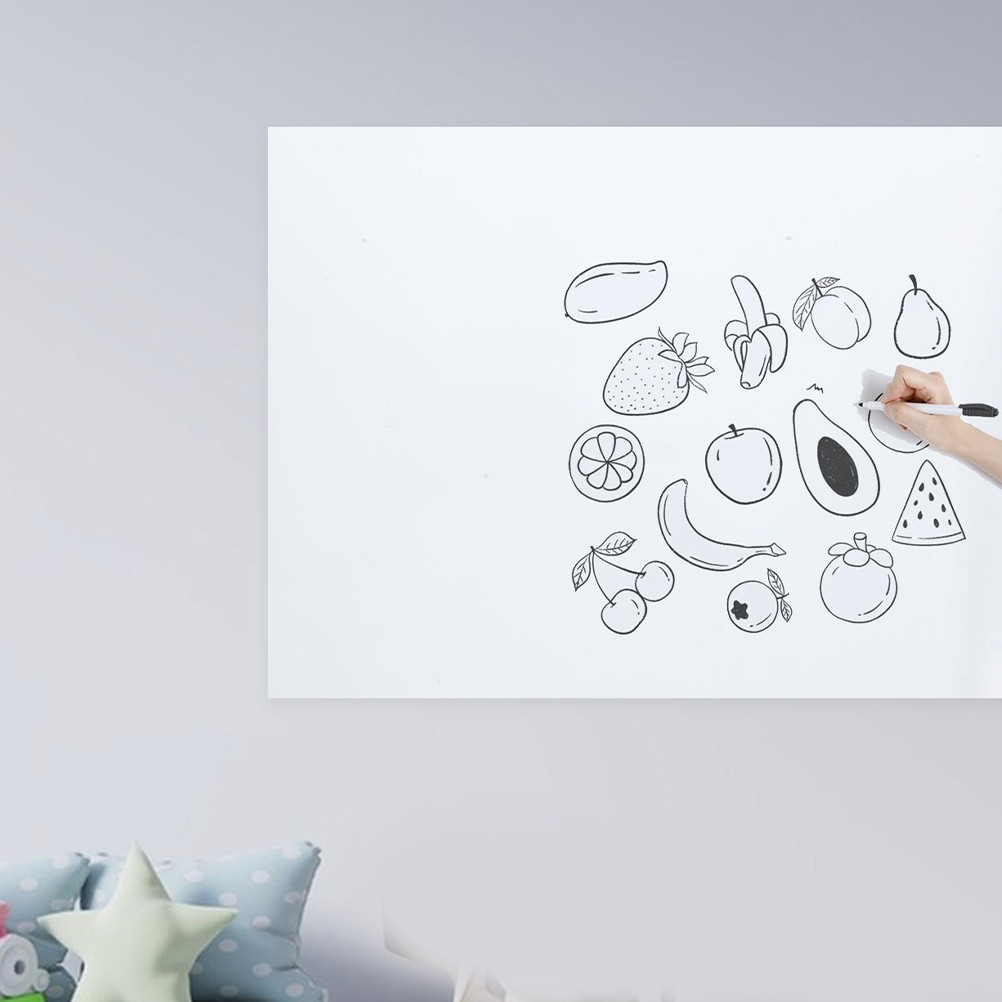 2 Pcs Dry Erase Wall Decal Whiteboard Sticker Electrostatic Board for Office