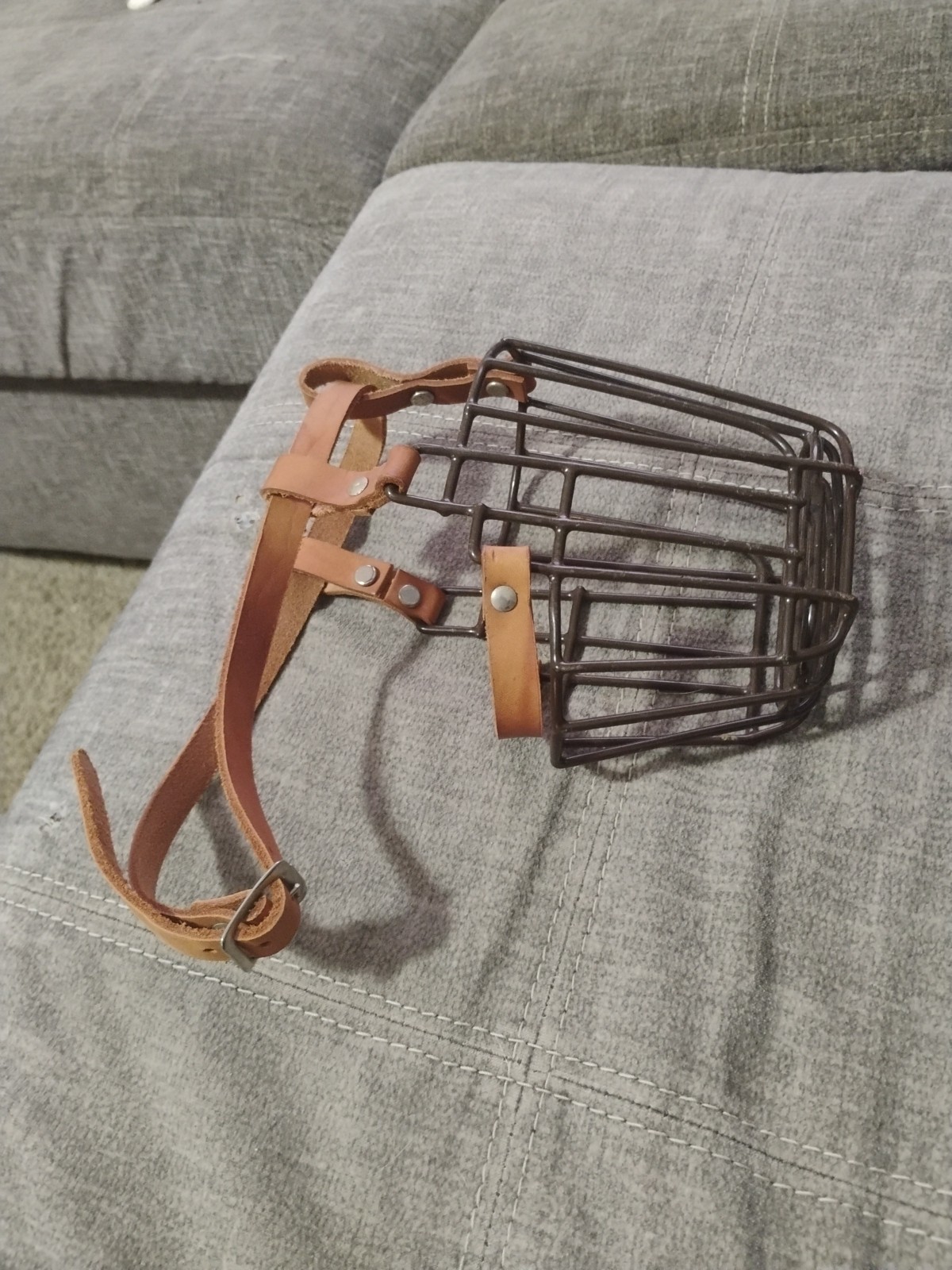 Steel And Leather Dog Muzzle Size 8