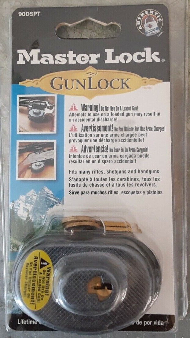 MASTER LOCK Gunlock Gun Firearm Rifle Shotgun Handgun Pistol Safety 90DSPT ~ NEW