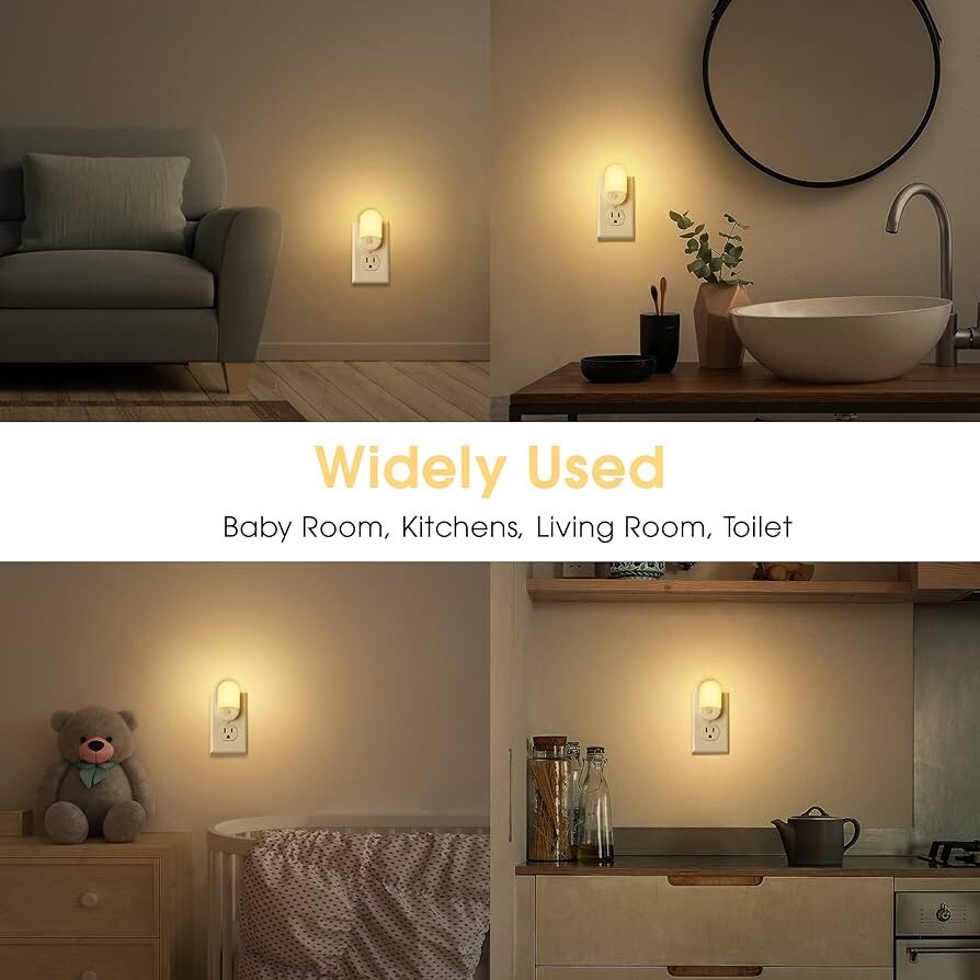 Motion Sensor Night Light Plug In 2 Pack LOHAS Motion Activated Night Light Warm