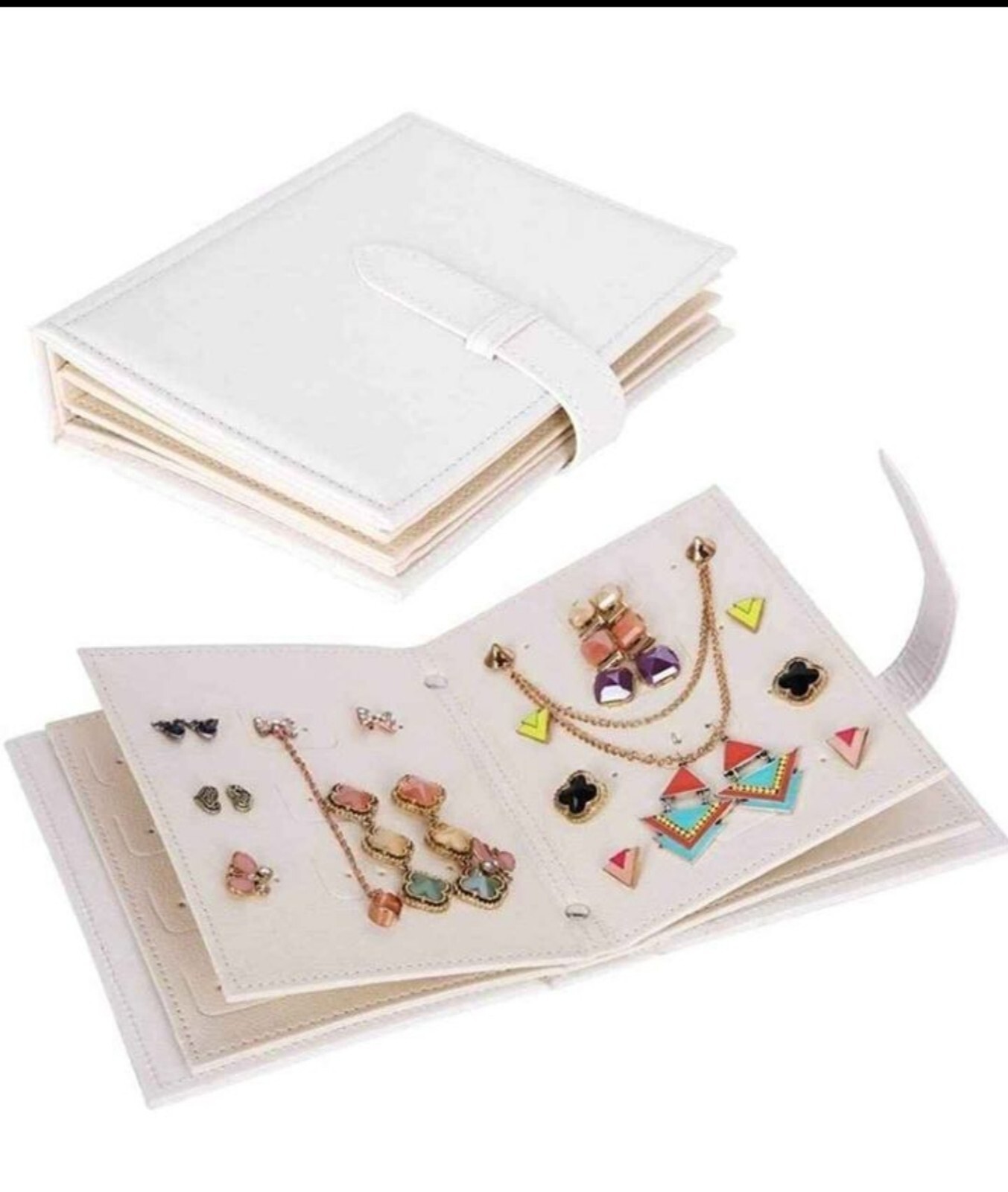 NEW Portable Travel Jewelry Case/Earring Holder Book