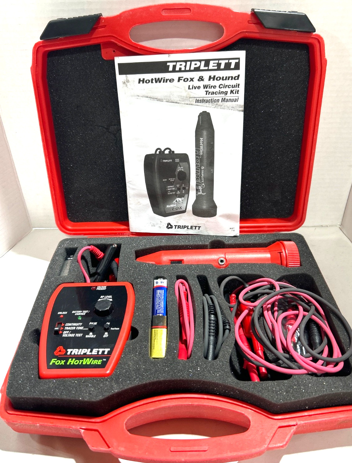 Triplett Fox & Hound hotwire live wire tone and probe wire tracing kit 3388(offi