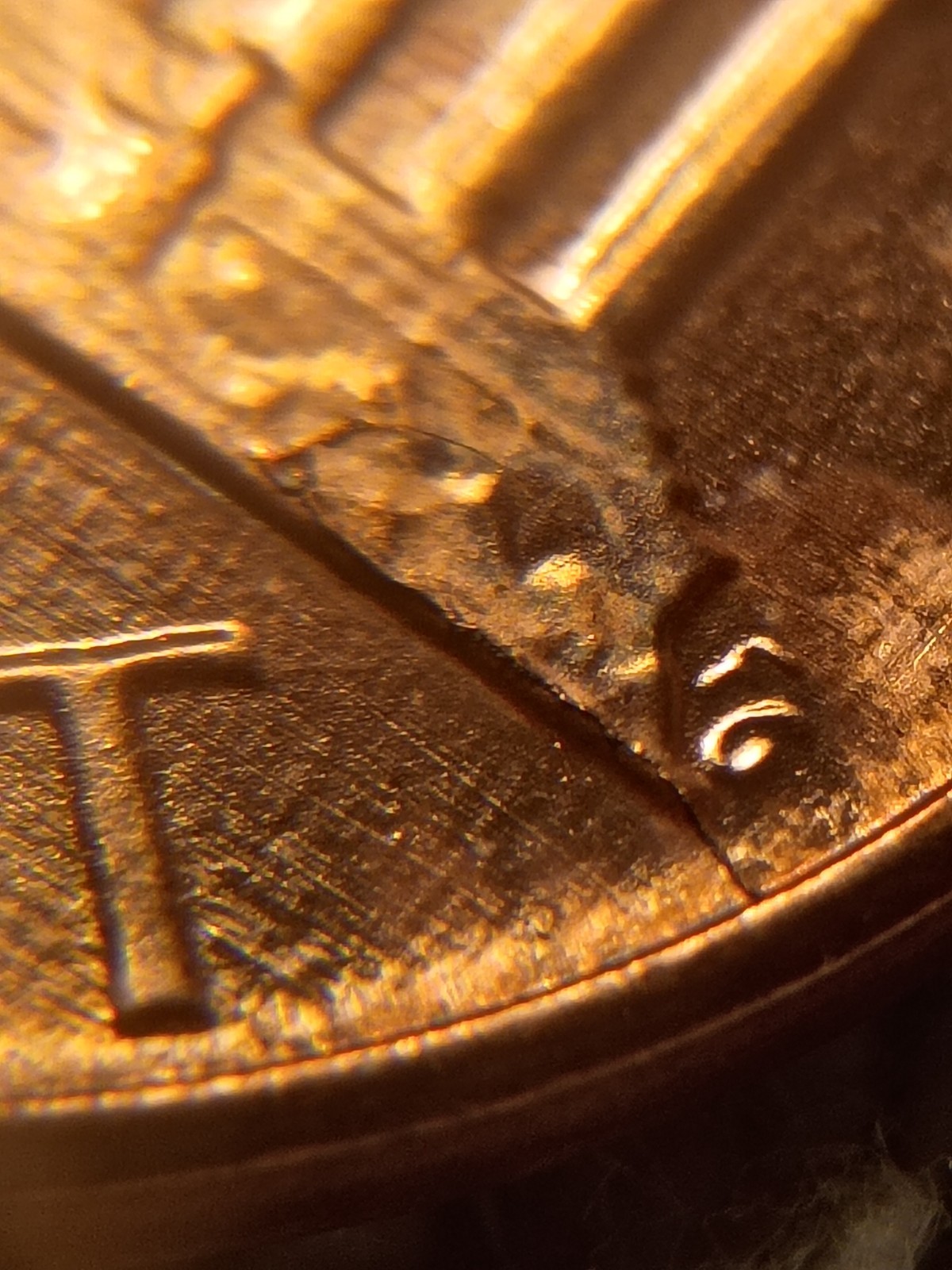 1983 P Lincoln Memorial Cent Rev Die Break Misaligned Die