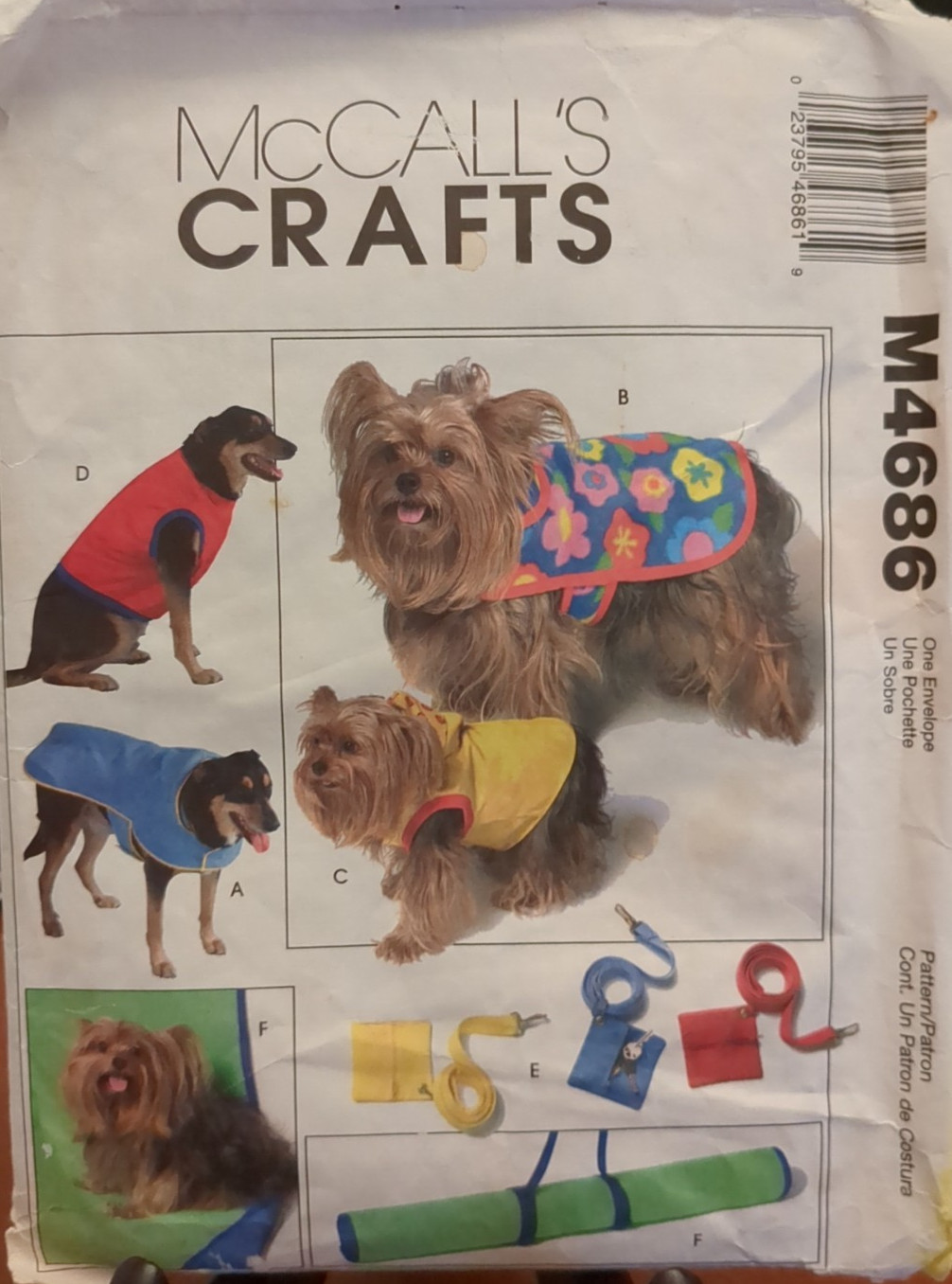 "Pet Gift Items" ©2004 McCall's Crafts Sewing Pattern # M4686 UNCUT