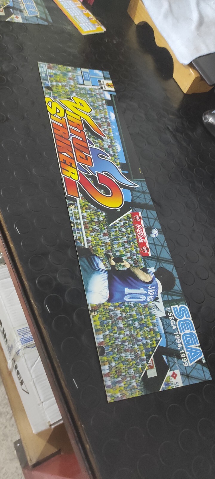 Virtua Striker 2 2000 Sega Naomi Arcade Marquee stickers label Originals