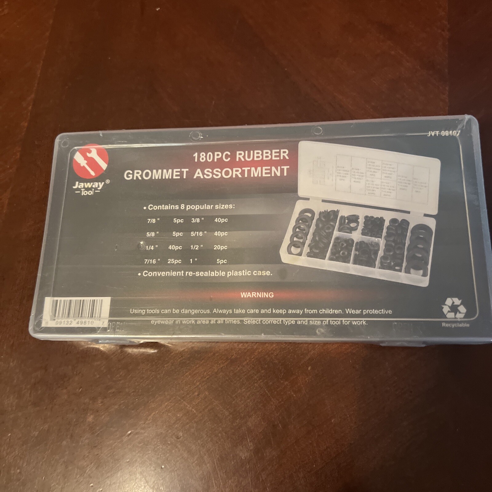 180pc RUBBER GROMMET ASSORTMENT Ja way Tool