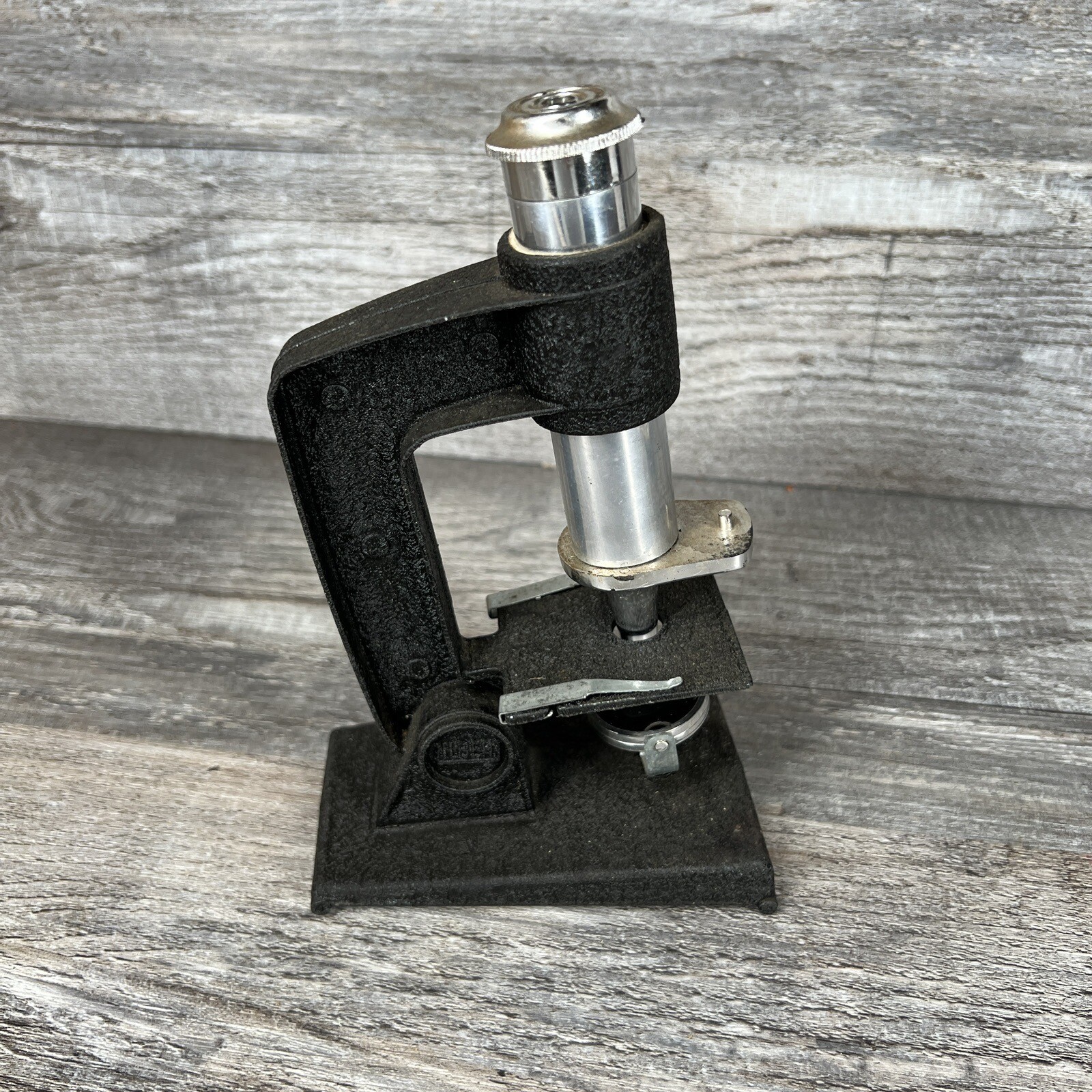 Vintage A.C. Gilbert Black Metal Toy Microscope P-18D823
