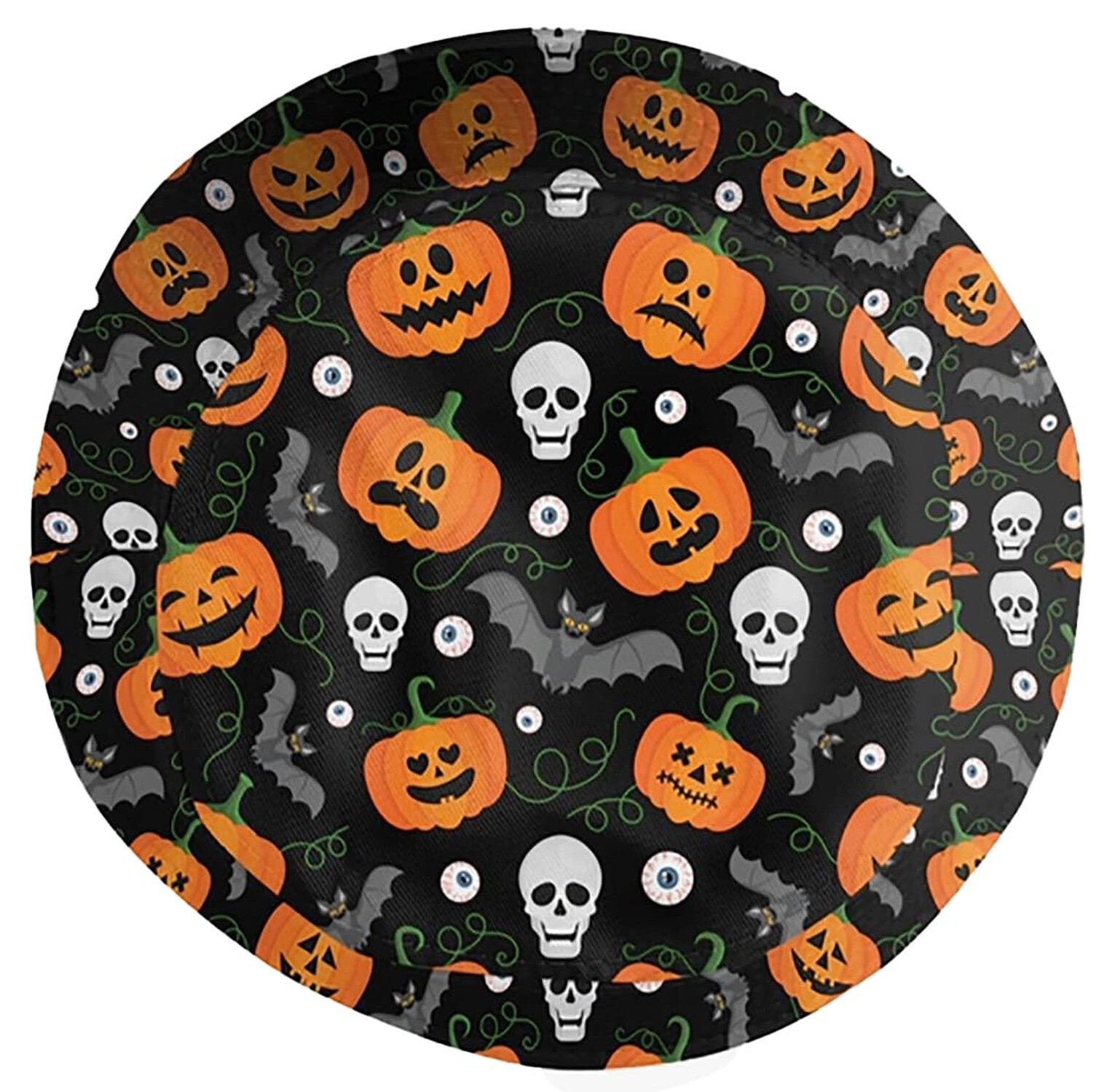 Halloween Bucket Hat Beach Sun Hat Funny Fishing Hat for Women, Reversible Do...