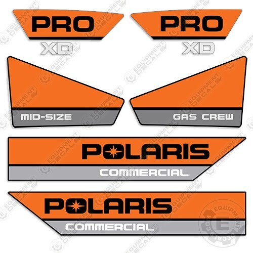 Fits Polaris Pro XD Mid-Size Gas Crew Decal Kit UTV - 7 YEAR OUTDOOR 3M VINYL!