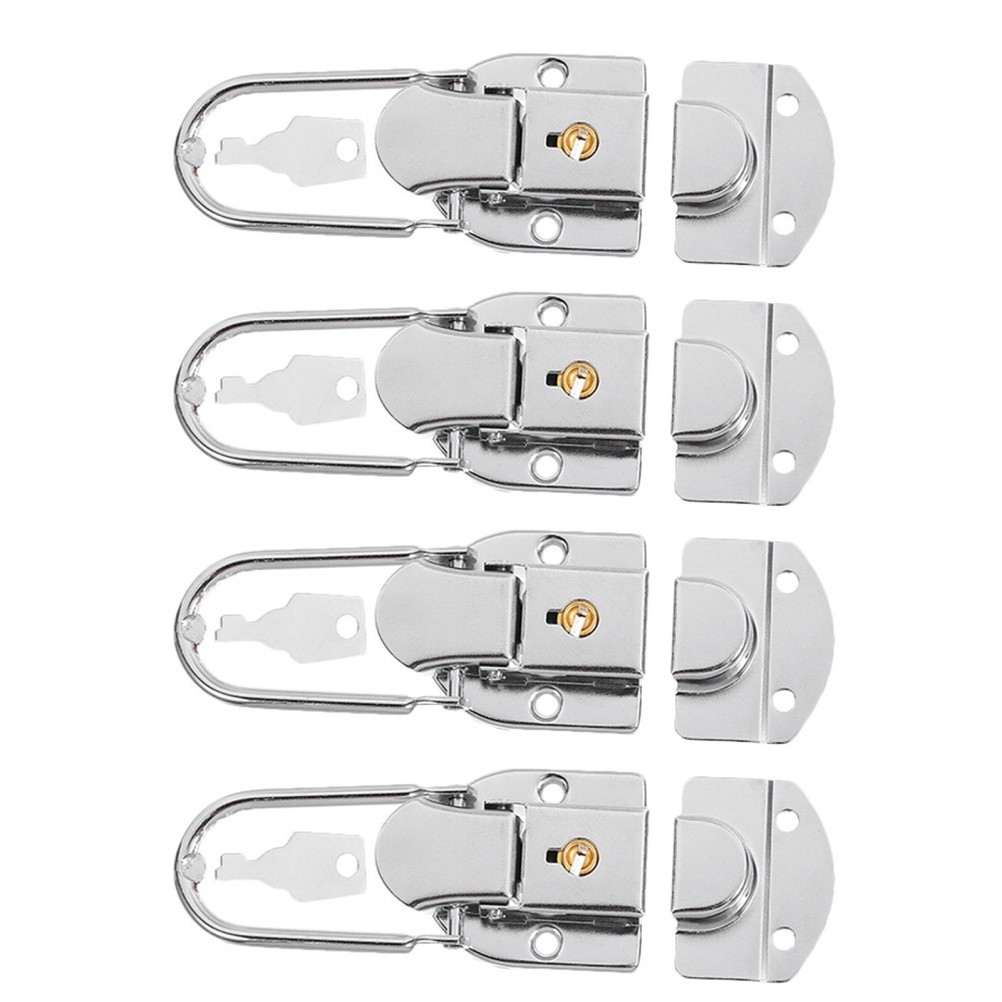 4 Pcs Metal Latch Box Replacement Jewelry Clasp Small Latches Hardware