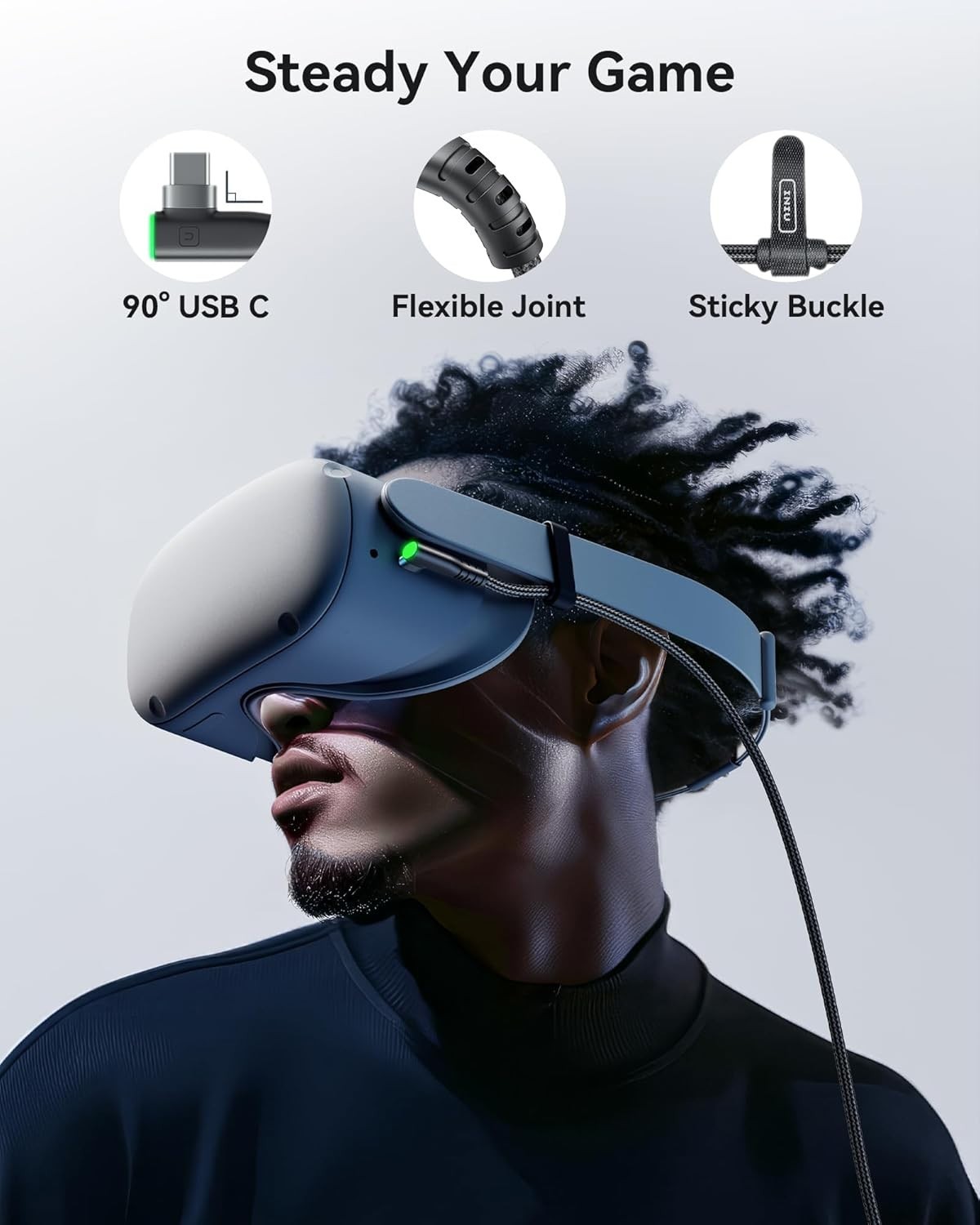 16FT High Speed Data & Charging Cable for Virtual Reality Headsets, Certified