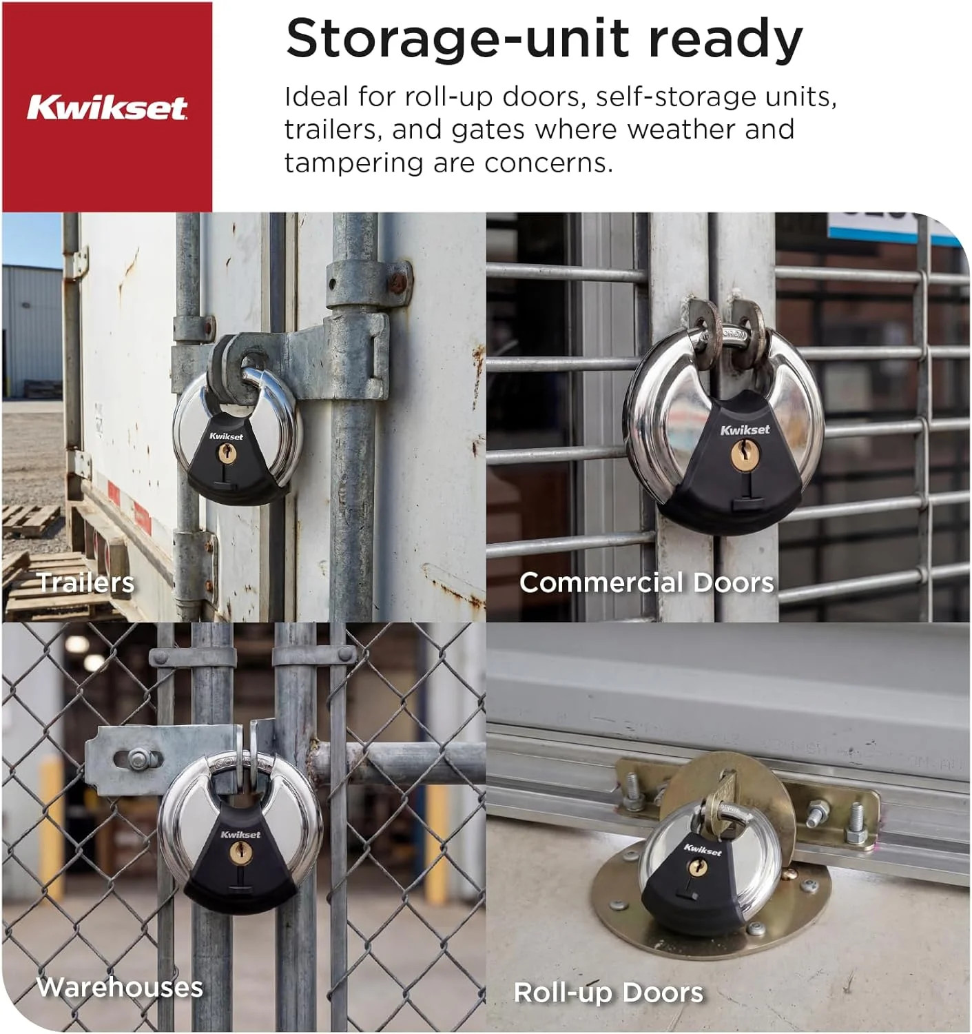 Discus Padlock with Boron Carbide Shackle, High Security Outdoor Storage & Gate