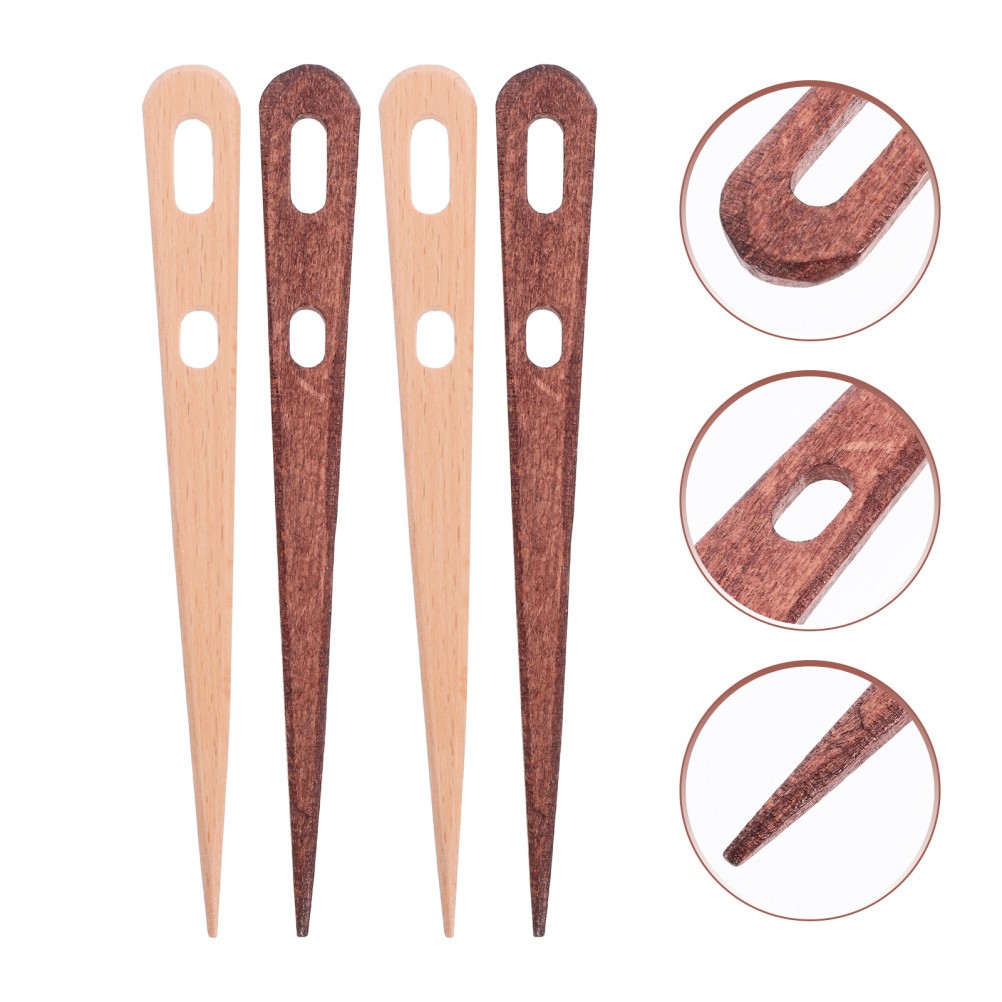 4 Pcs Hair Hook Tool Big Eye Knitting Needle Crochet Needles for