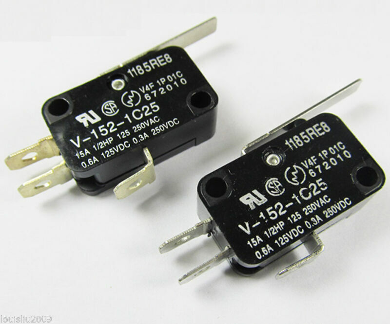 10pcs OMRON Miniature Micro Switch V-152-1C25 SPDT Thermosetting Case 28x16mm
