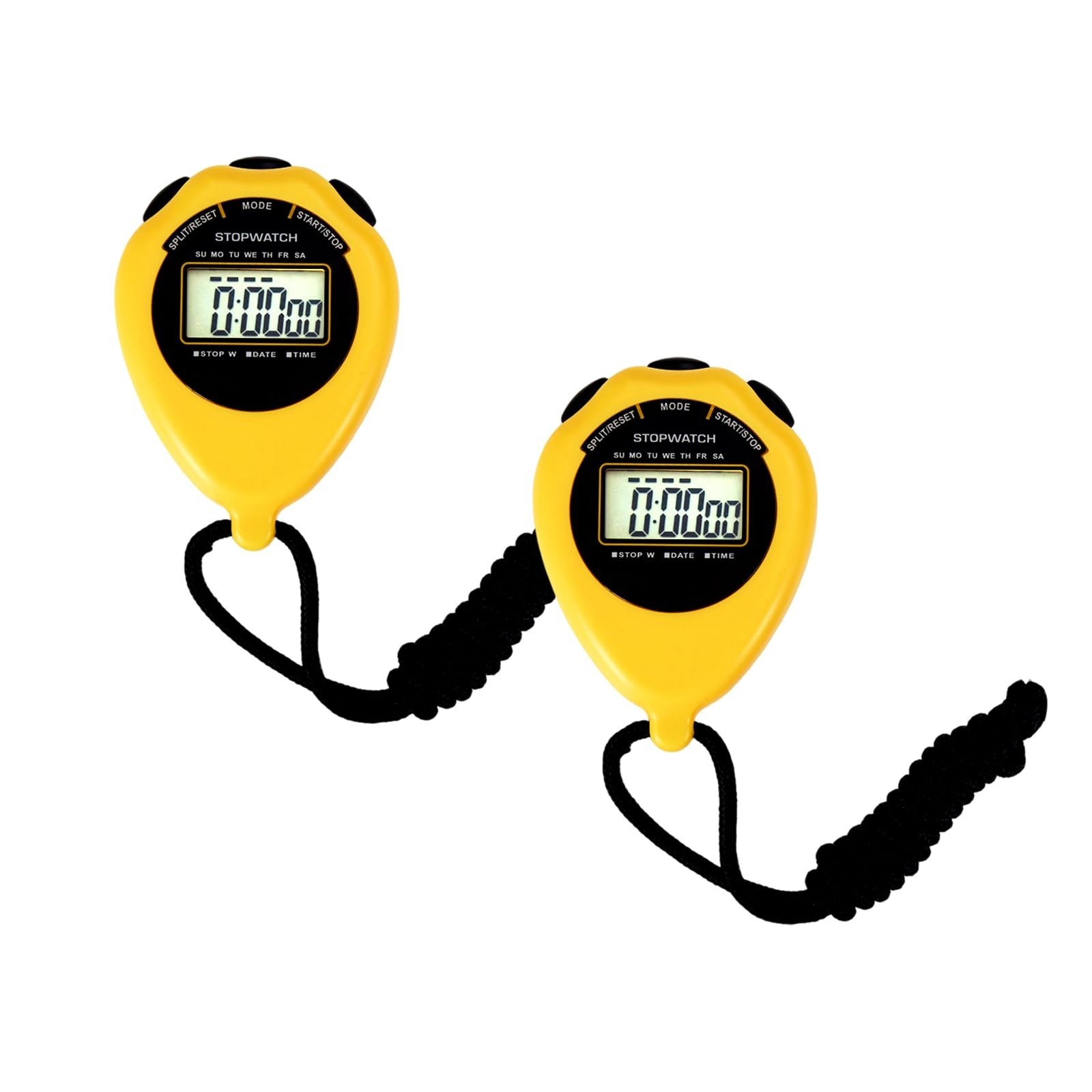 Stopwatch Sport Timer, 2 Pack Large Display Digital Stopwatch Timer with Date...