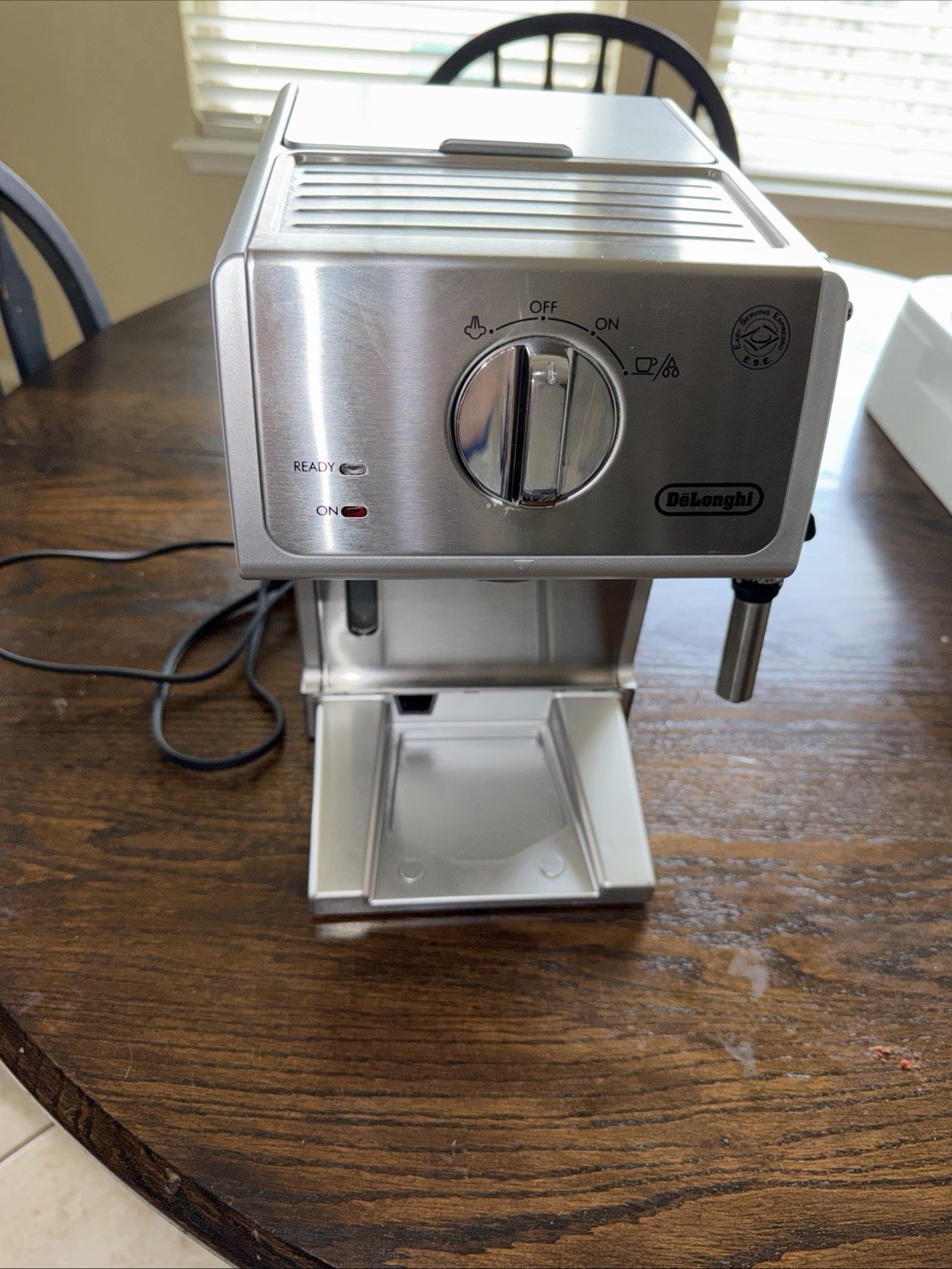 DeLonghi ECP3620 Manual Espresso Cappuccino Machine Only Silver Tested Works