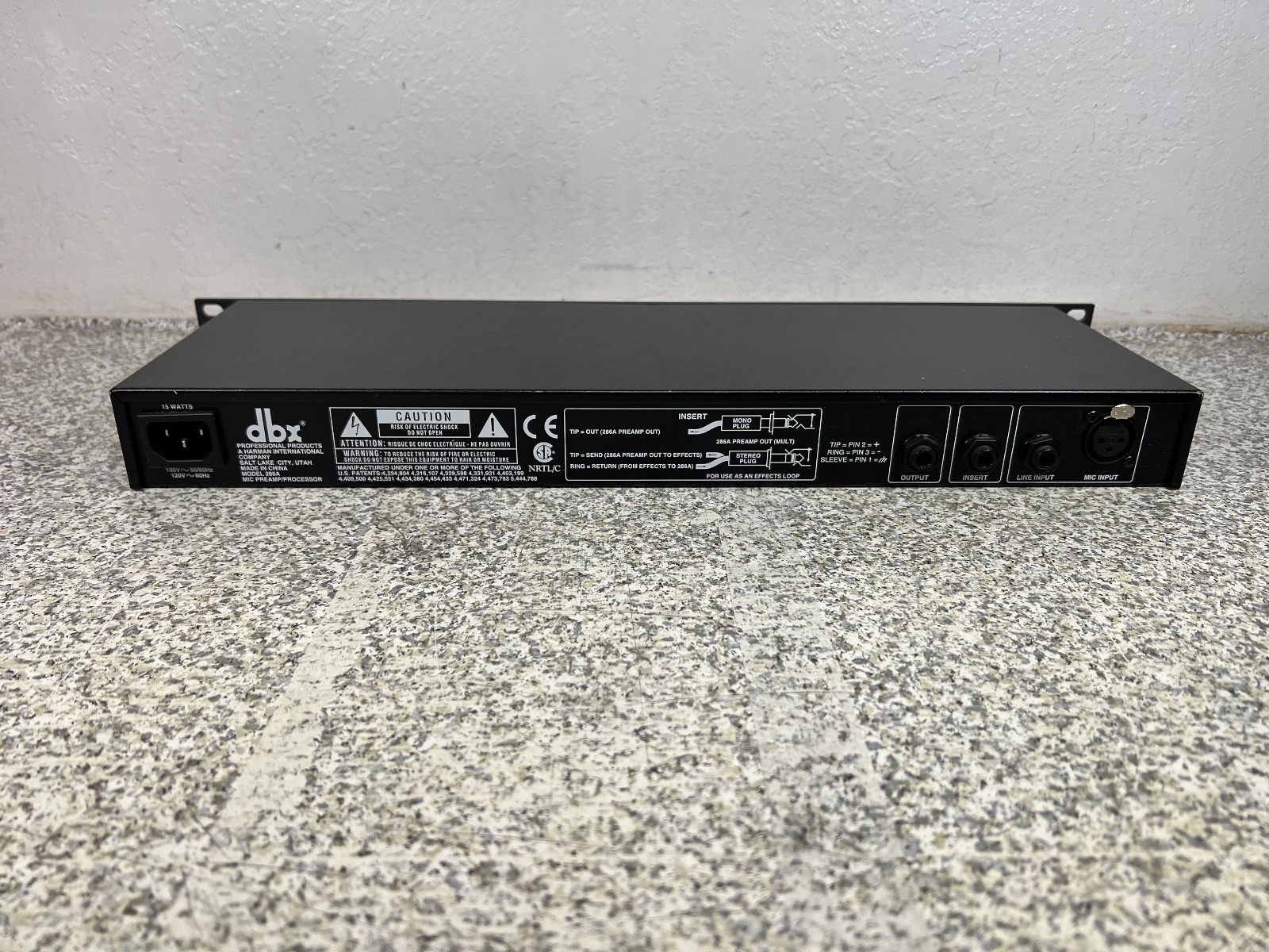 dbx 286A Microphone Preamp Processor CG01BJ6 (NO KNOBS!)