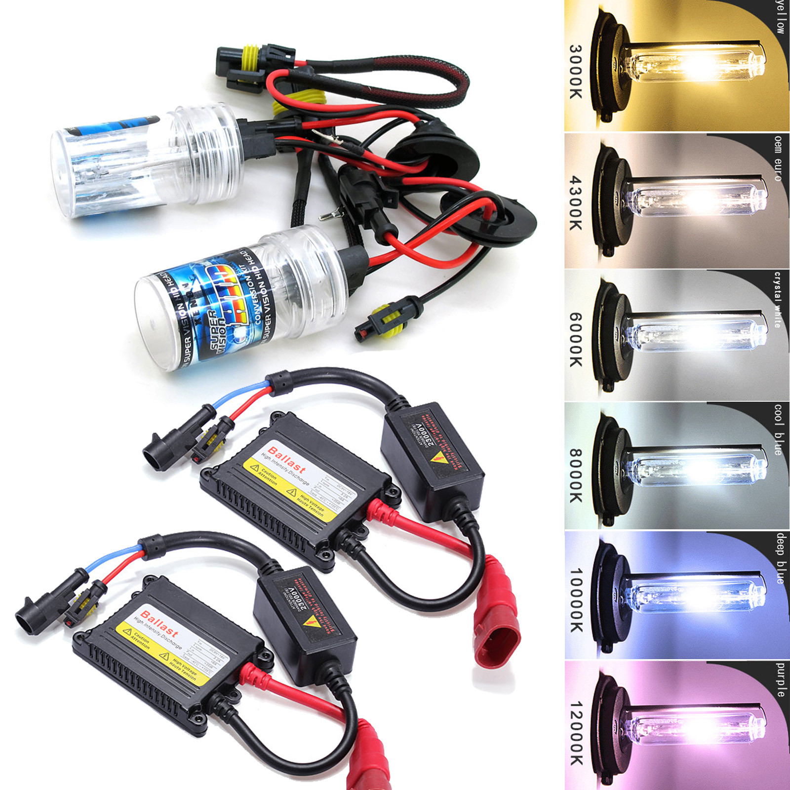 A1 XENON HID H13 9008 HID Kit 35W DC Digital Ballast Dualbeam H/L Headlight Bulb