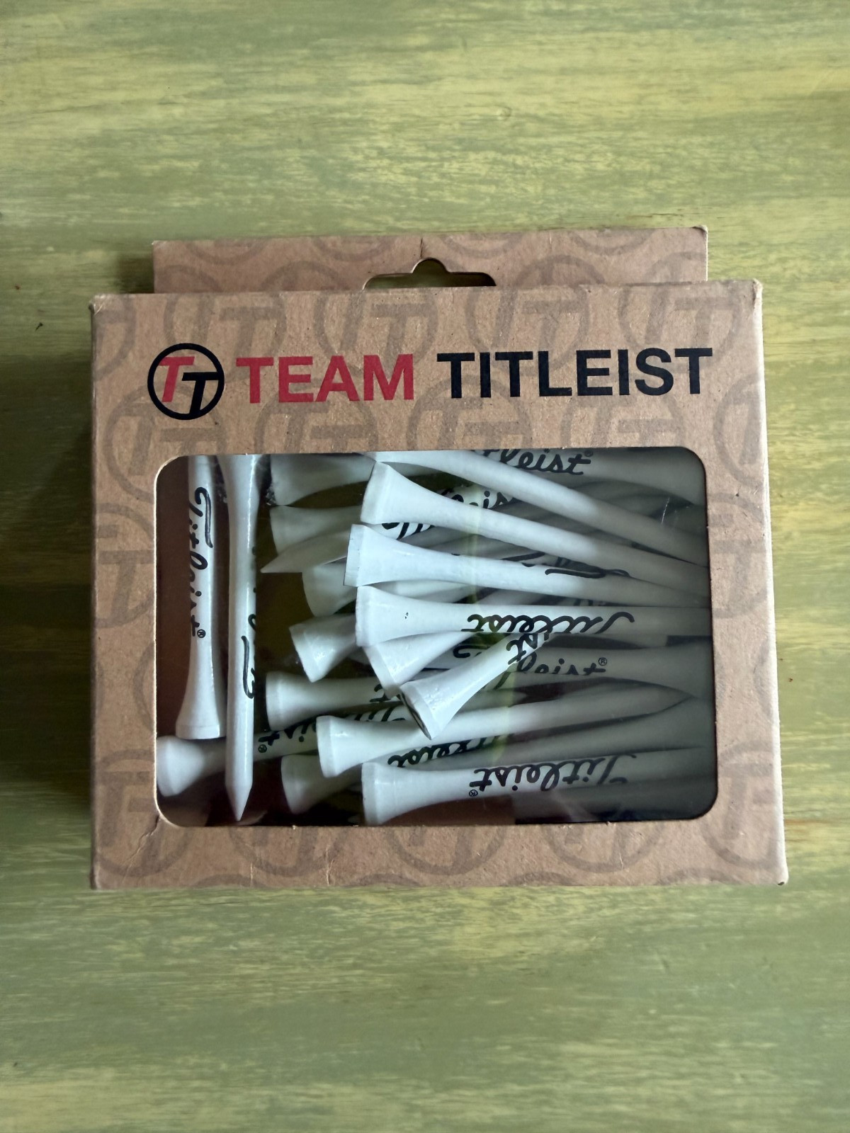 NEW IN BOX RARE! Team Titleist TT Logo 30 Golf Tees 2 5/8 inch length
